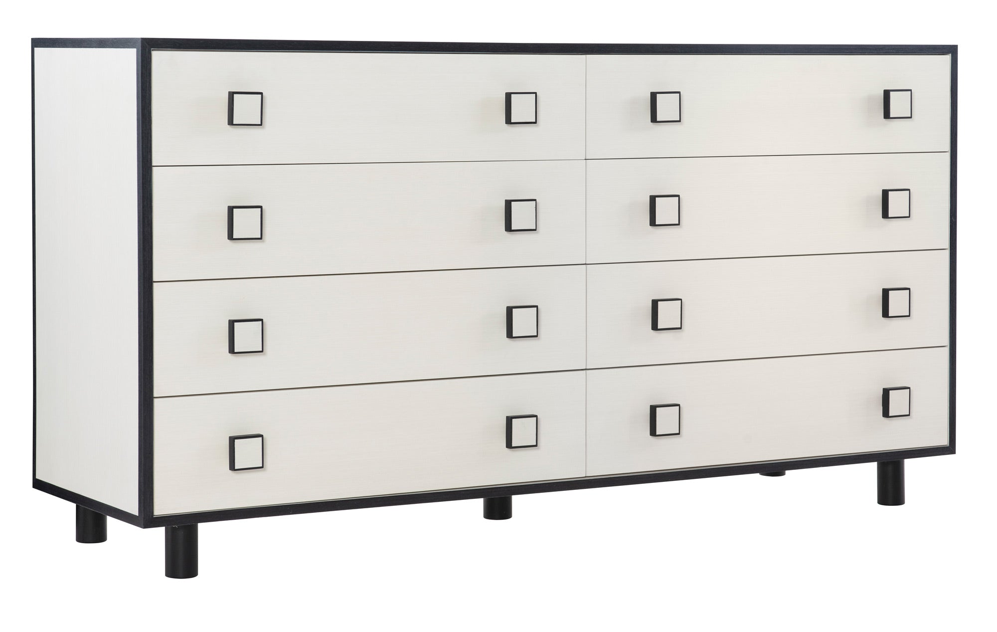 Bernhardt Furniture Silhouette Dresser in Eggshell/Onyx
