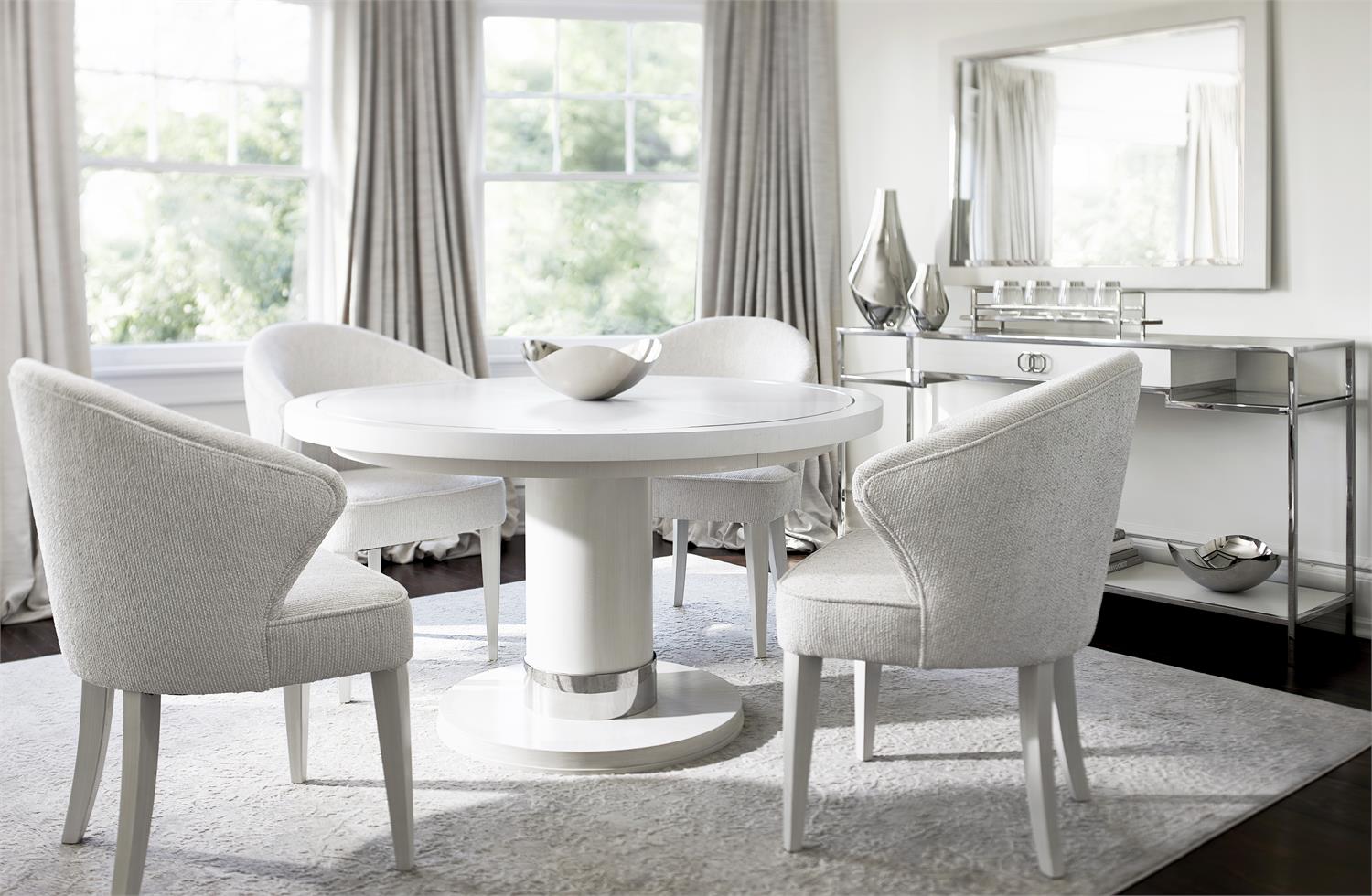 Bernhardt Furniture Silhouette Arm Chair in Eggshell
