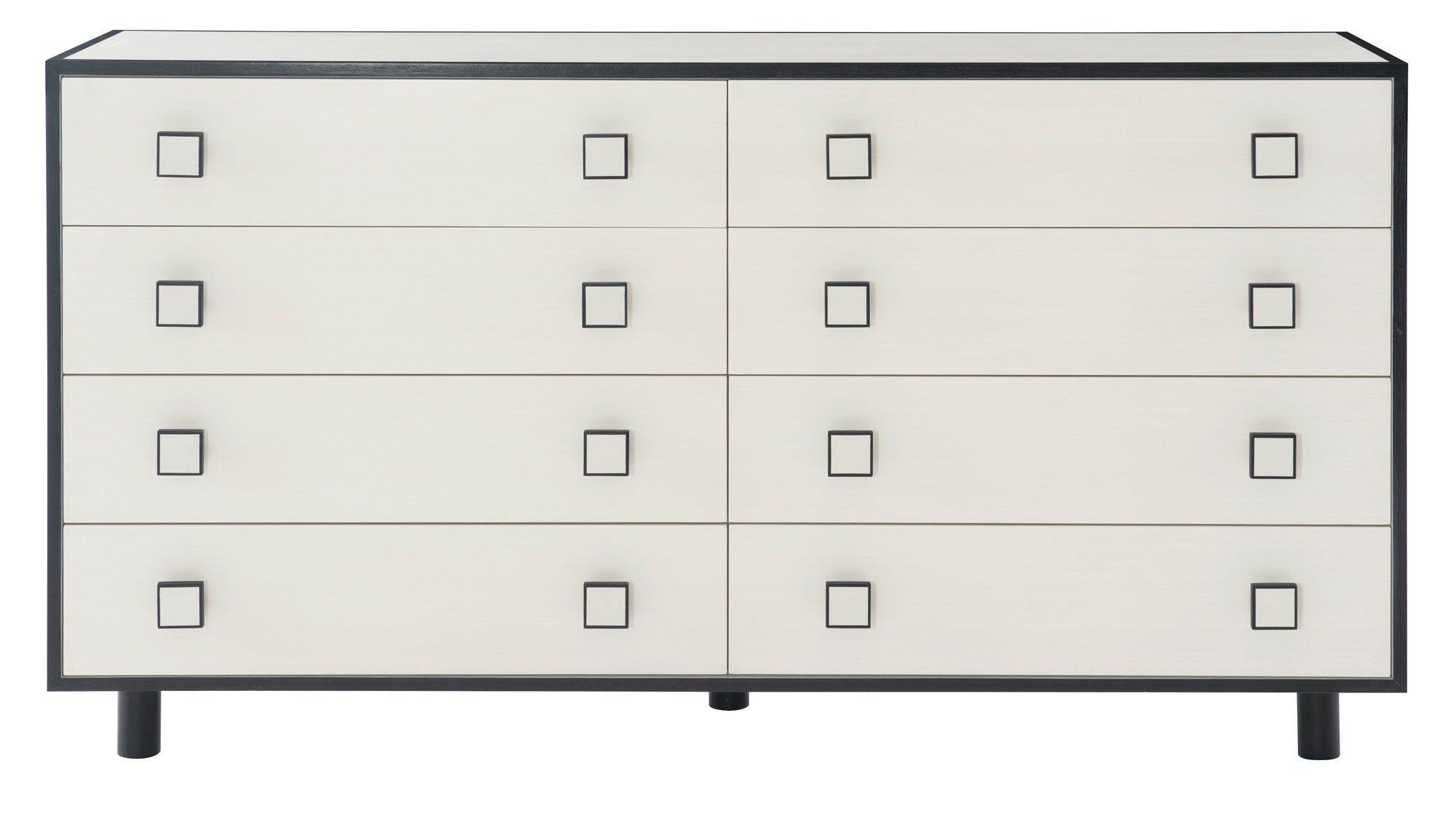 Bernhardt Furniture Silhouette Dresser in Eggshell/Onyx