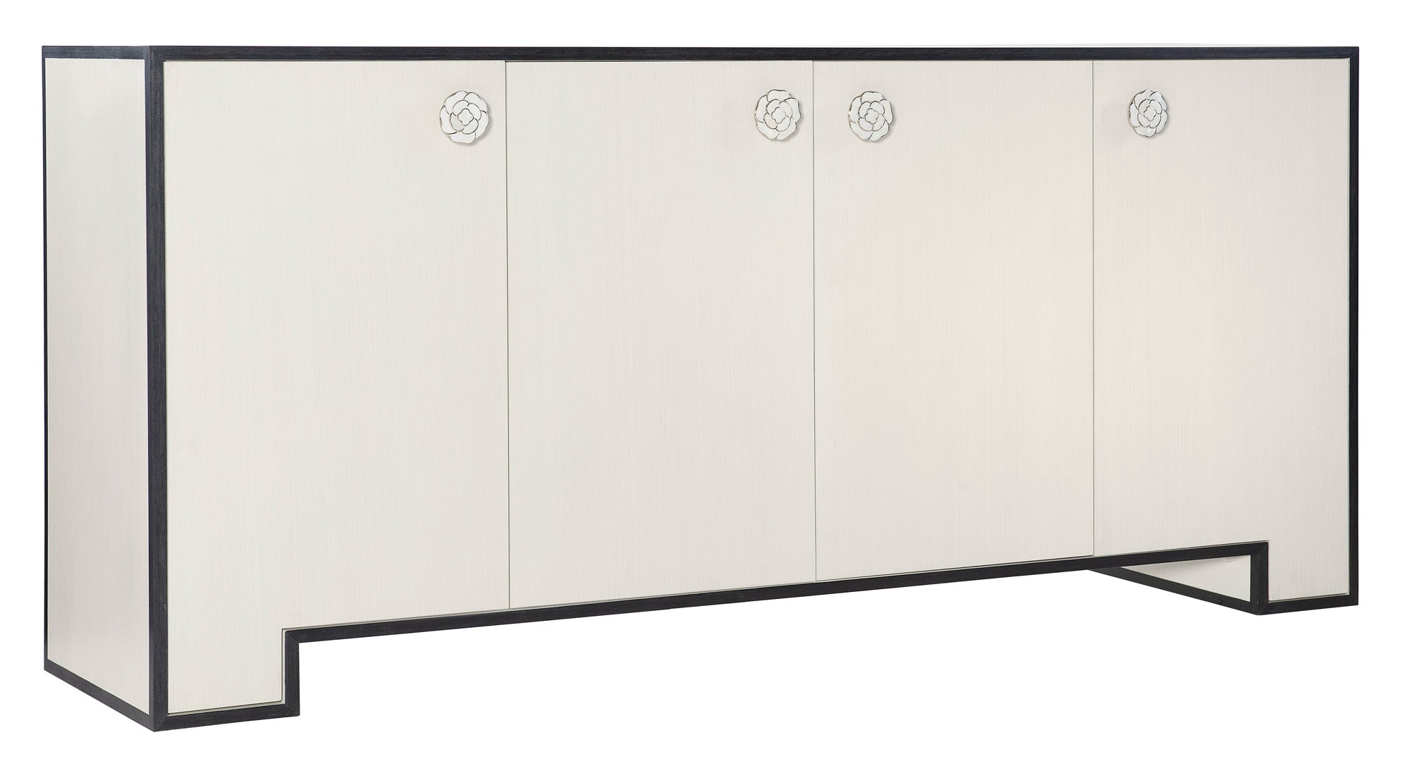 Bernhardt Furniture Silhouette Buffet in Eggshell/Onyx