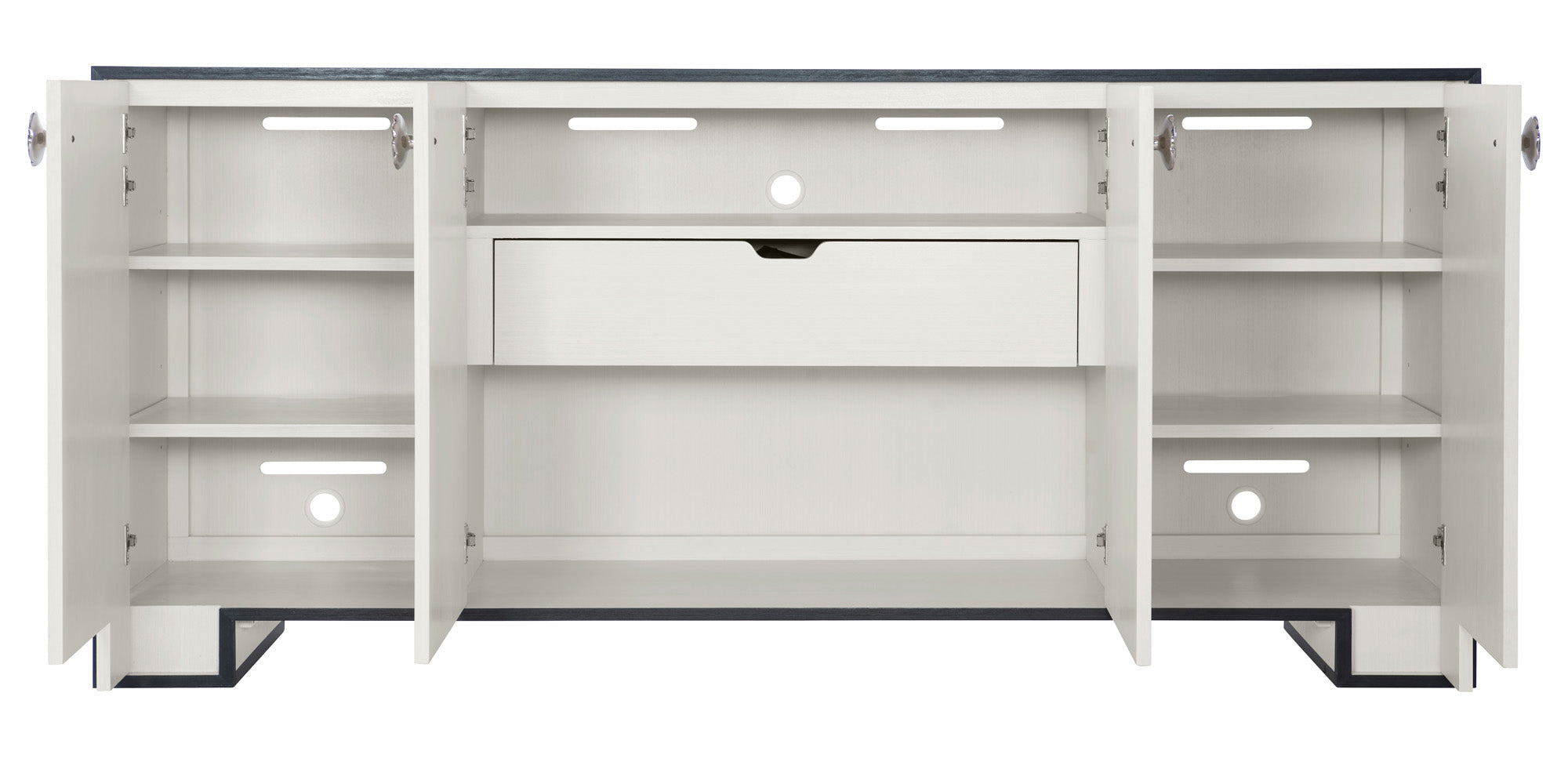 Bernhardt Furniture Silhouette Buffet in Eggshell/Onyx