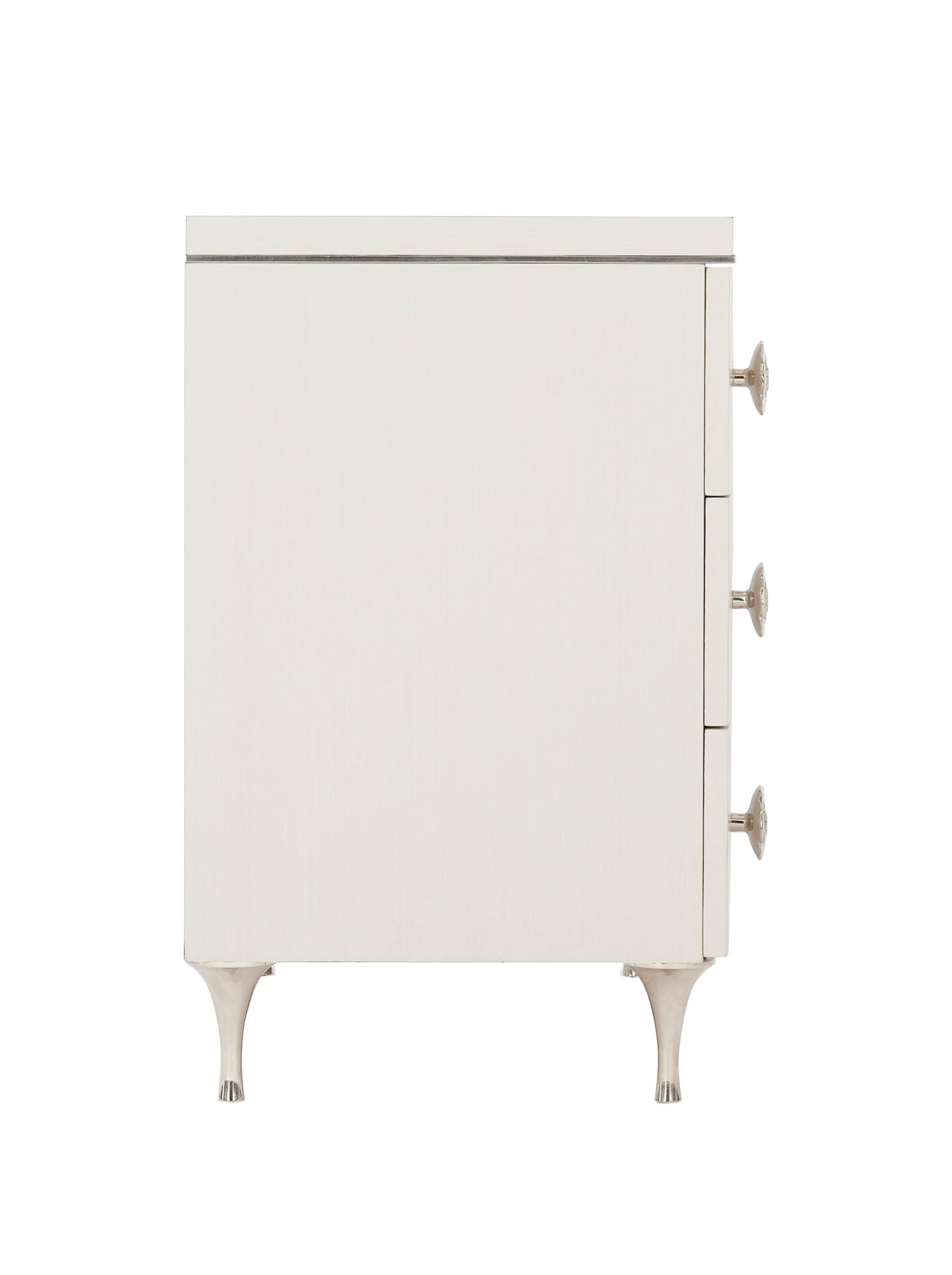 Bernhardt Furniture Silhouette Petite Nightstand in Eggshell