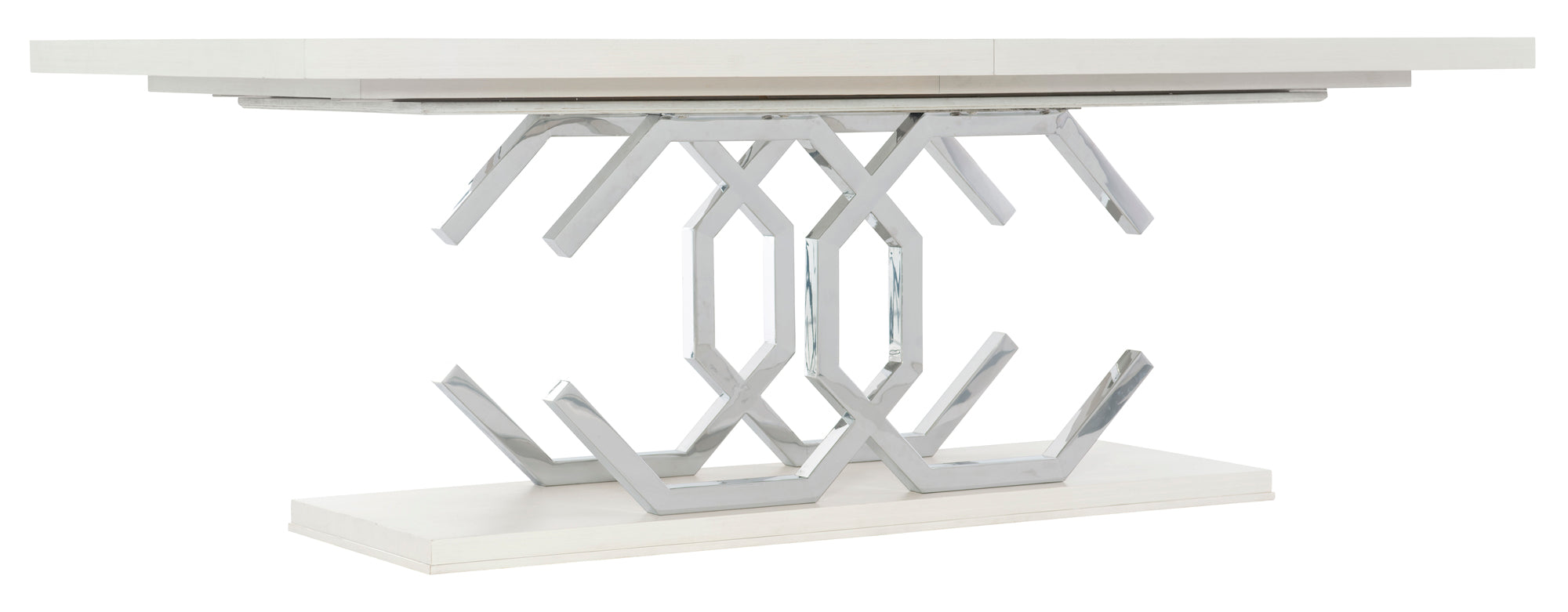 Bernhardt Furniture Silhouette Rectangular Dining Table in Eggshell