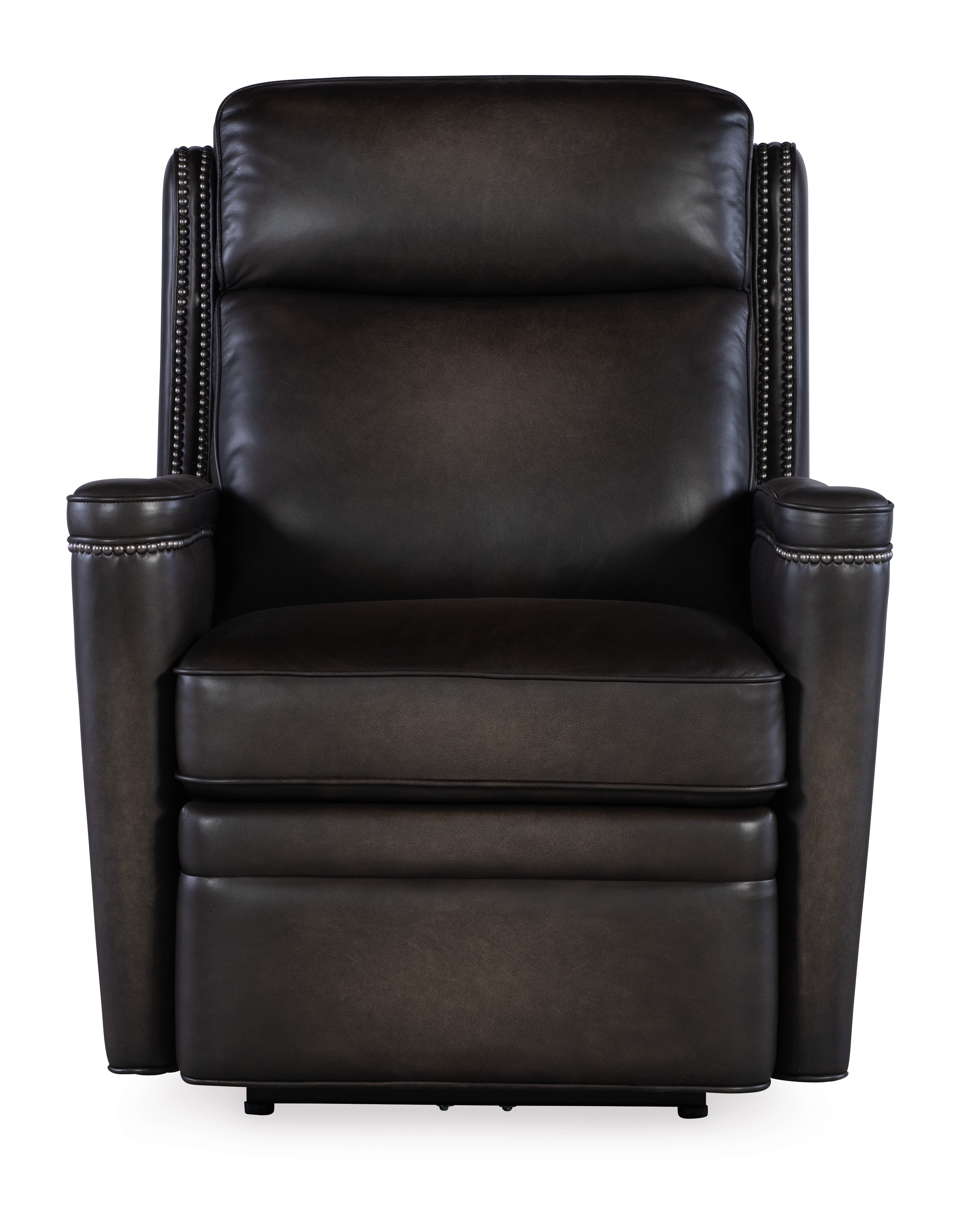 Hooker Furniture Hamilton Power Recliner with Power Headrest in Grey
