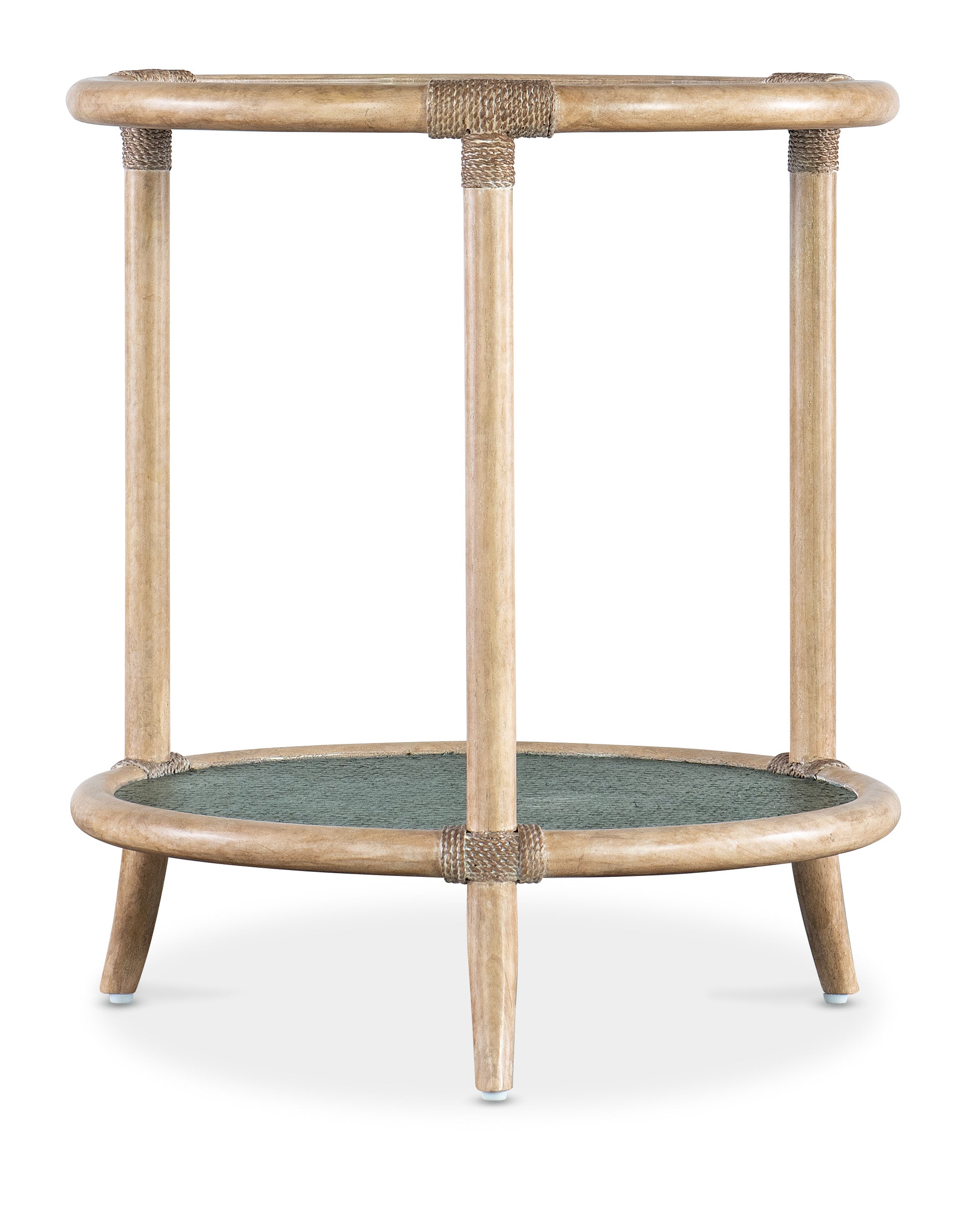 Hooker Furniture Retreat Raffia End Table in Blues