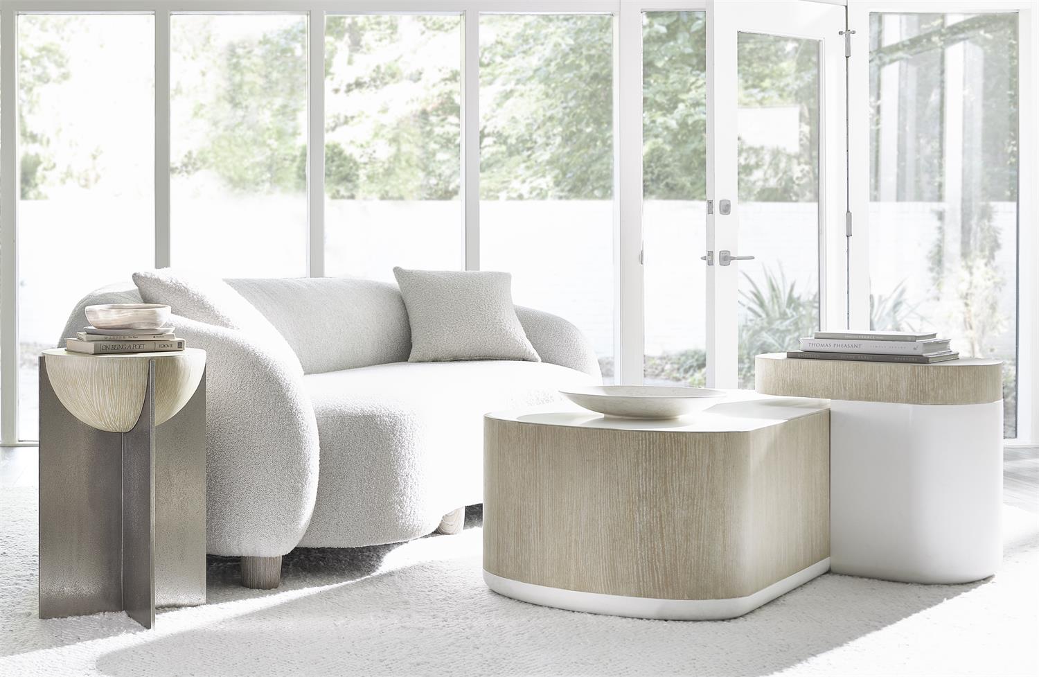 Bernhardt Furniture Solaria Side Table in Fossil/Dune