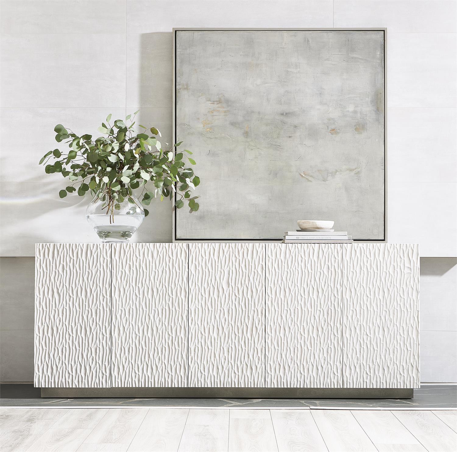 Bernhardt Furniture Solaria Entertainment Credenza in Bone
