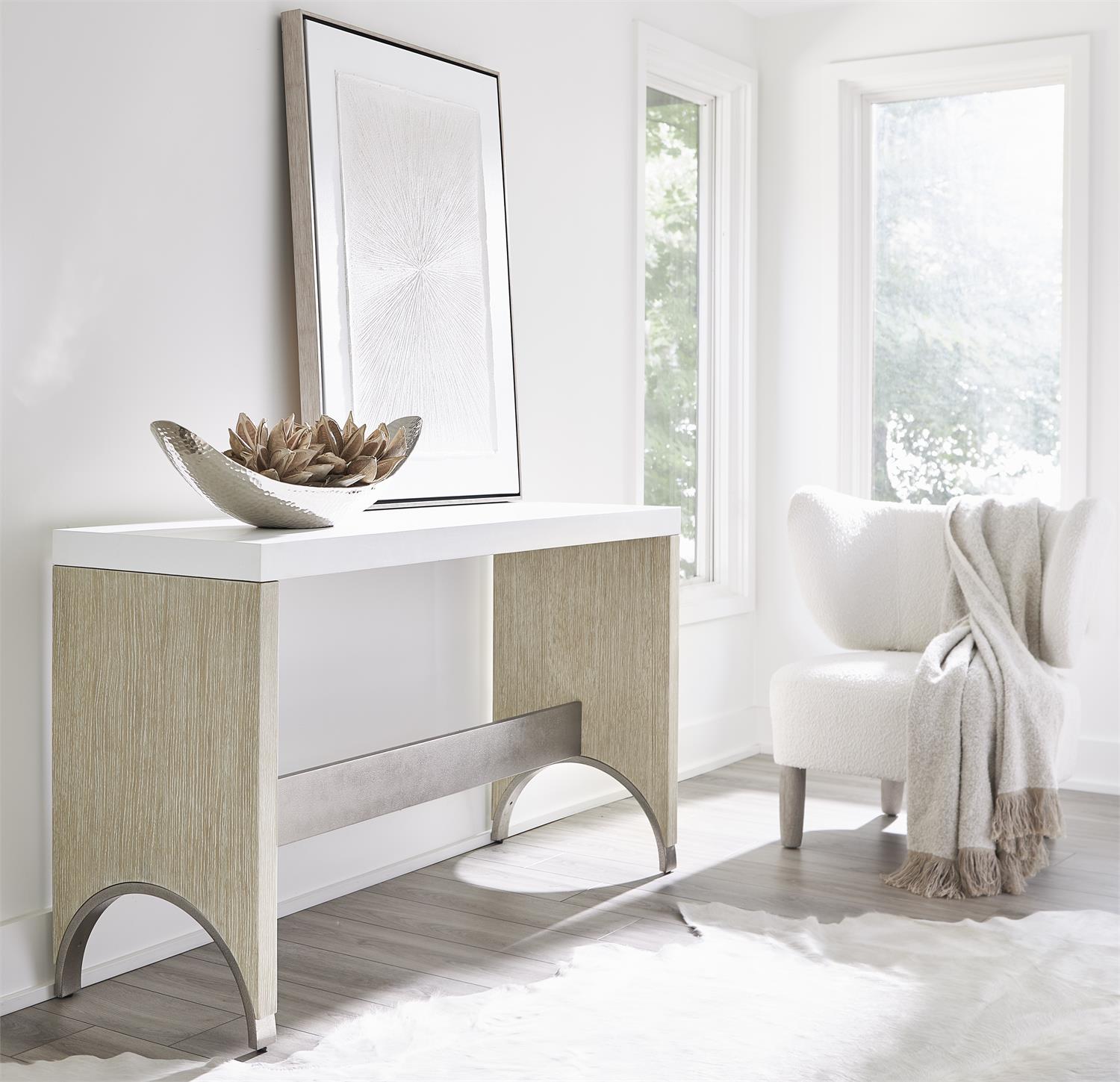 Bernhardt Furniture Solaria Console Table in Dune/Fossil