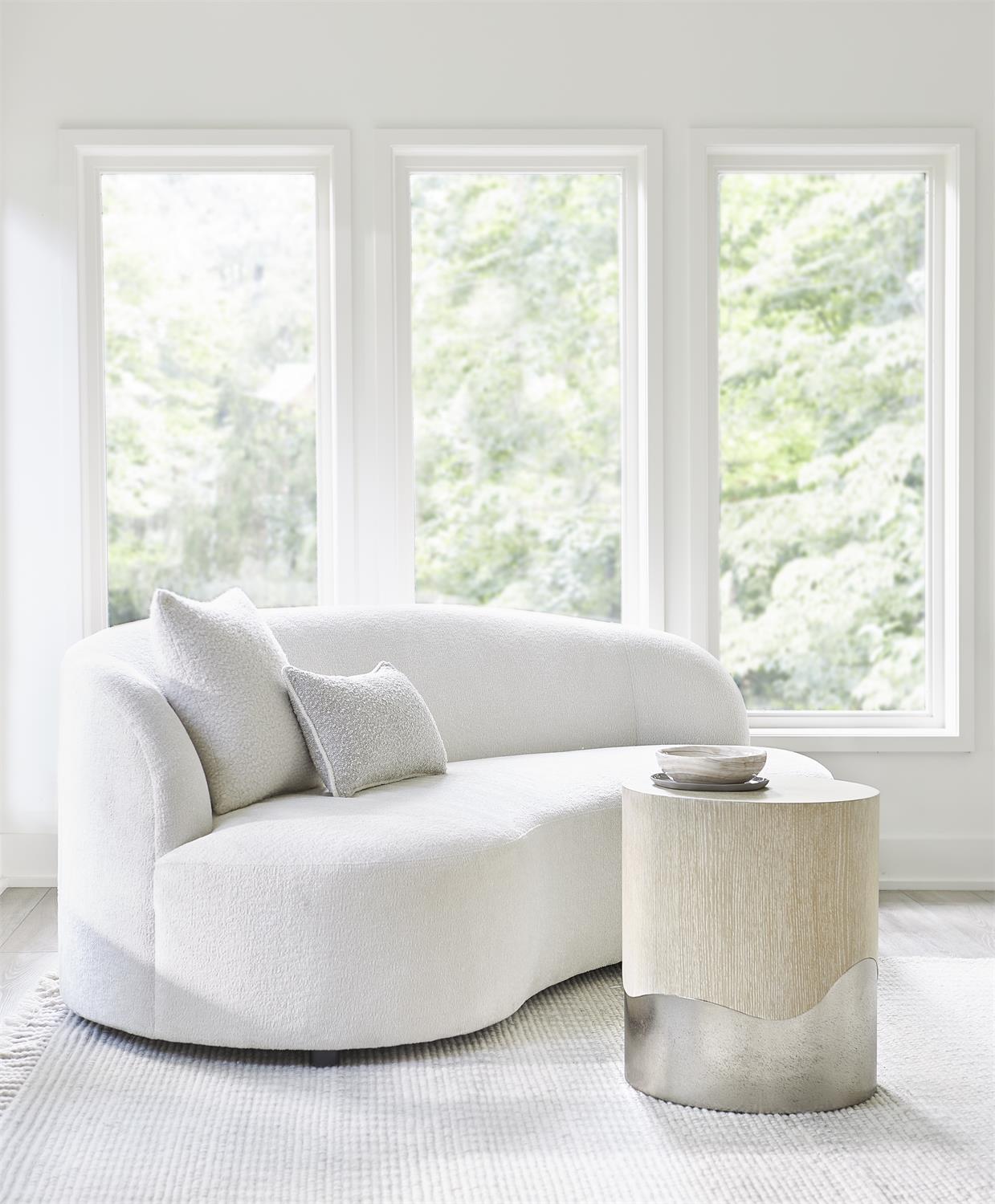Bernhardt Furniture Solaria Accent Table in Dune/Nickel