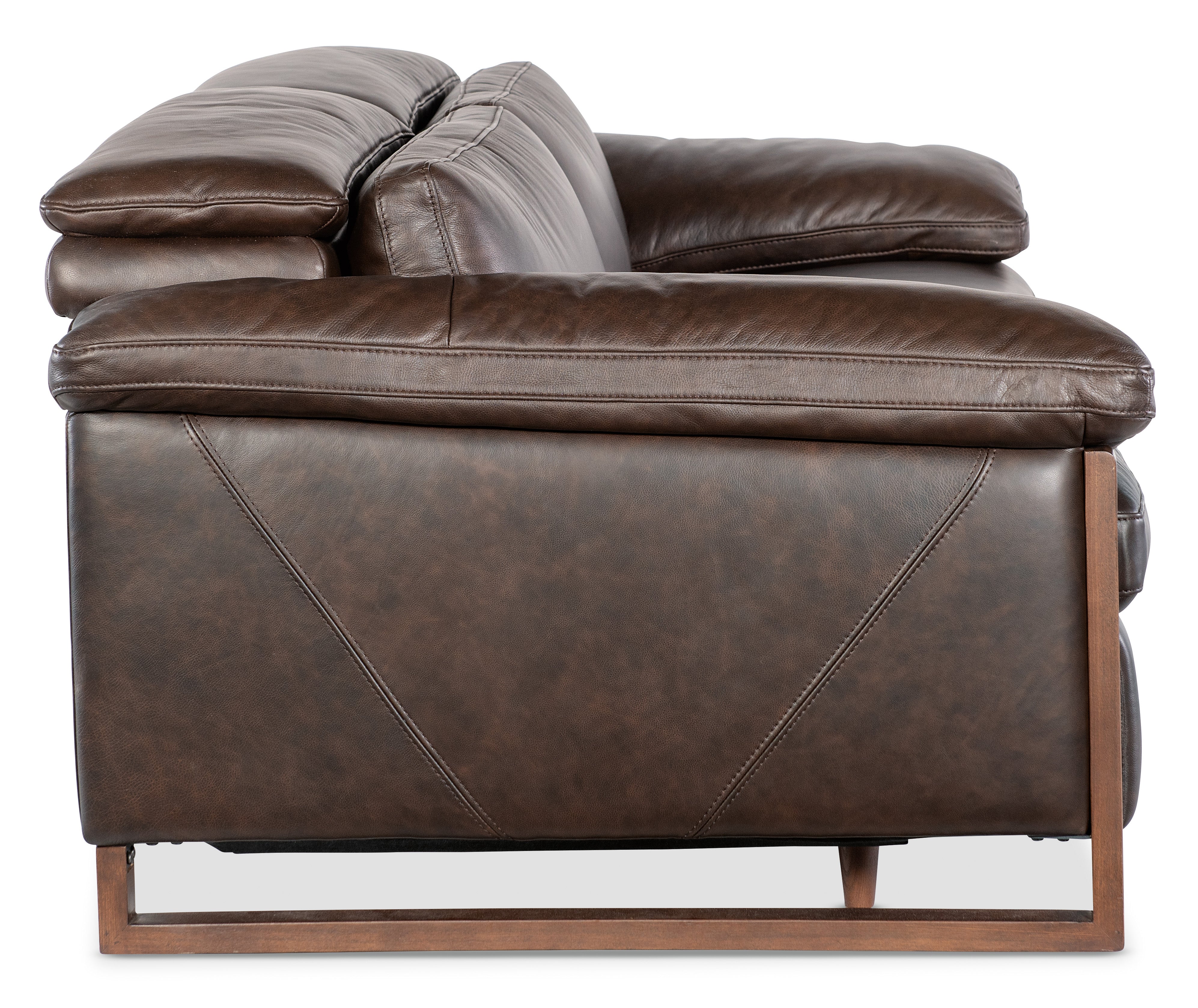 Hooker Furniture Jericho Power Sofa with Power Headrest in Brown