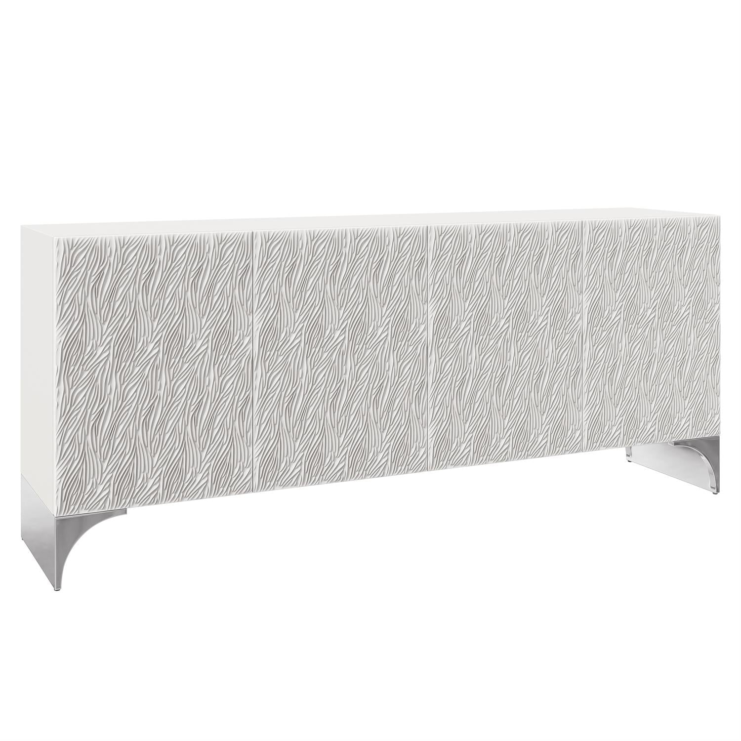 Bernhardt Furniture Stratum Entertainment Credenza in Mist/Fossil
