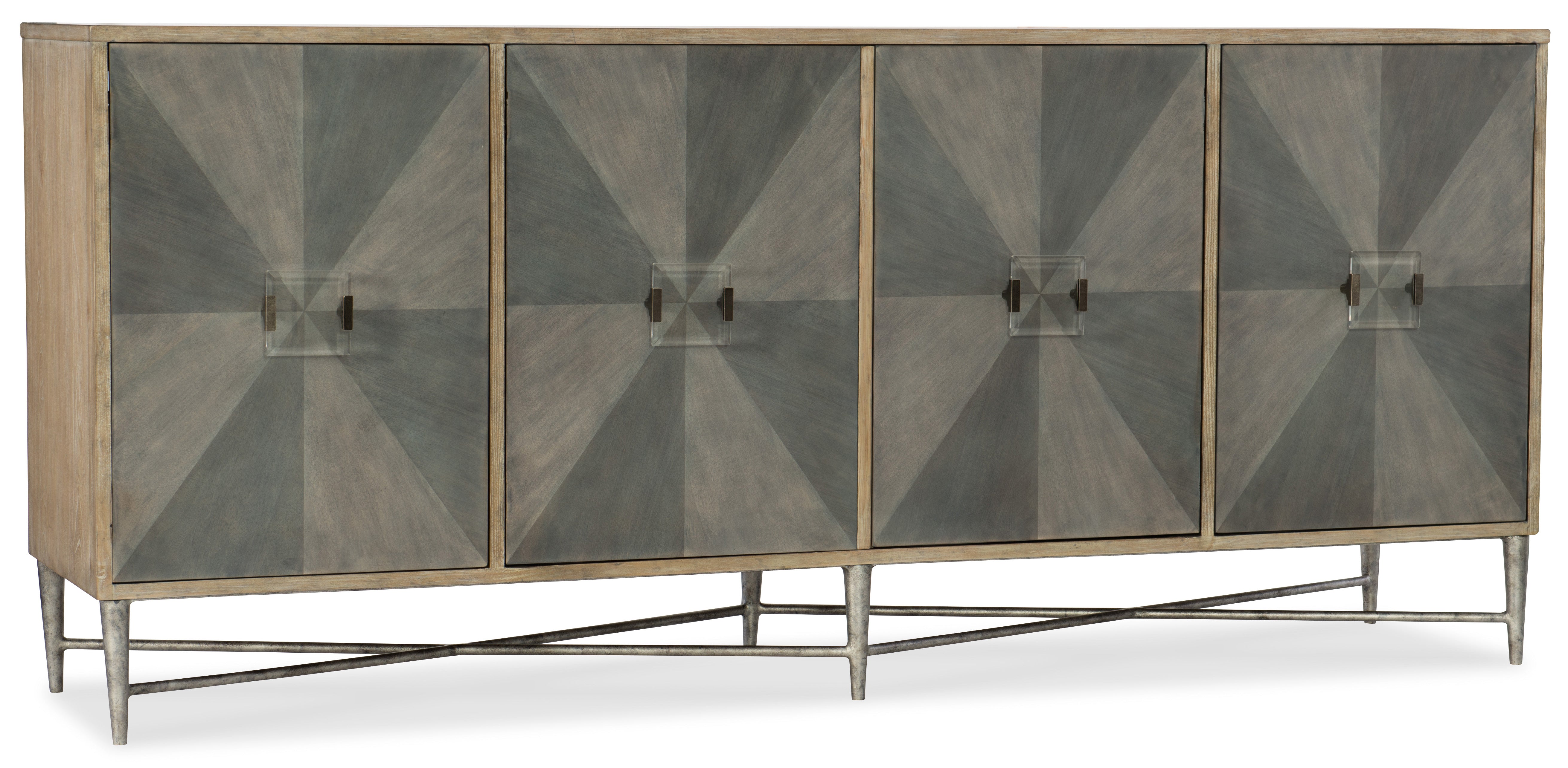 Hooker Furniture Melange Zola Four-Door Credenza in Grays