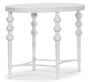 Hooker Furniture Melange On the Bright Side Oval End Table in Whites/Creams/Beiges