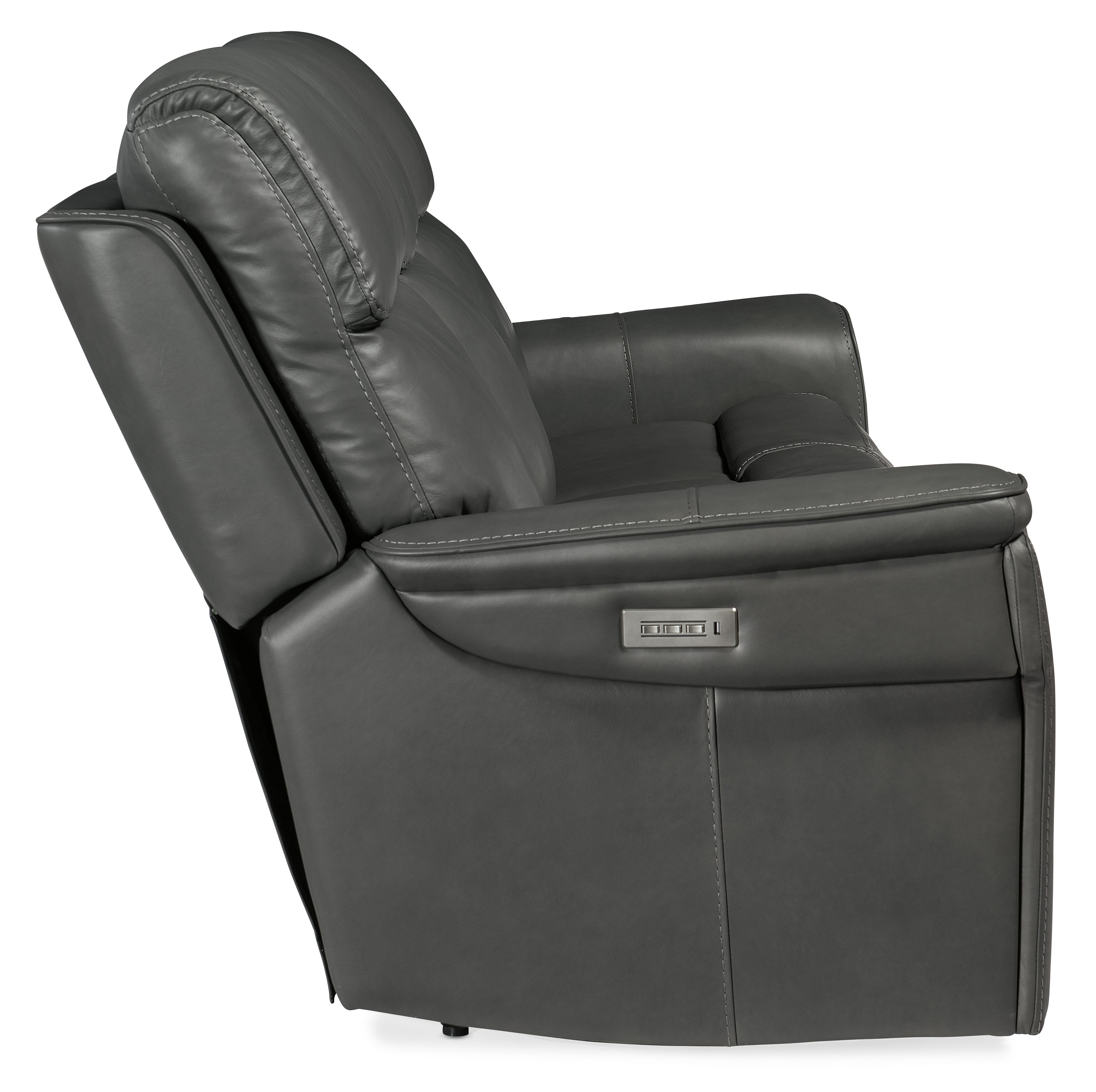Hooker Furniture Lyra Zero Gravity Power Sofa with Power Headrest and Lumbar in Medium Gray