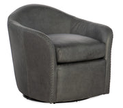 Hooker Furniture Roper Swivel Club Chair in Gray