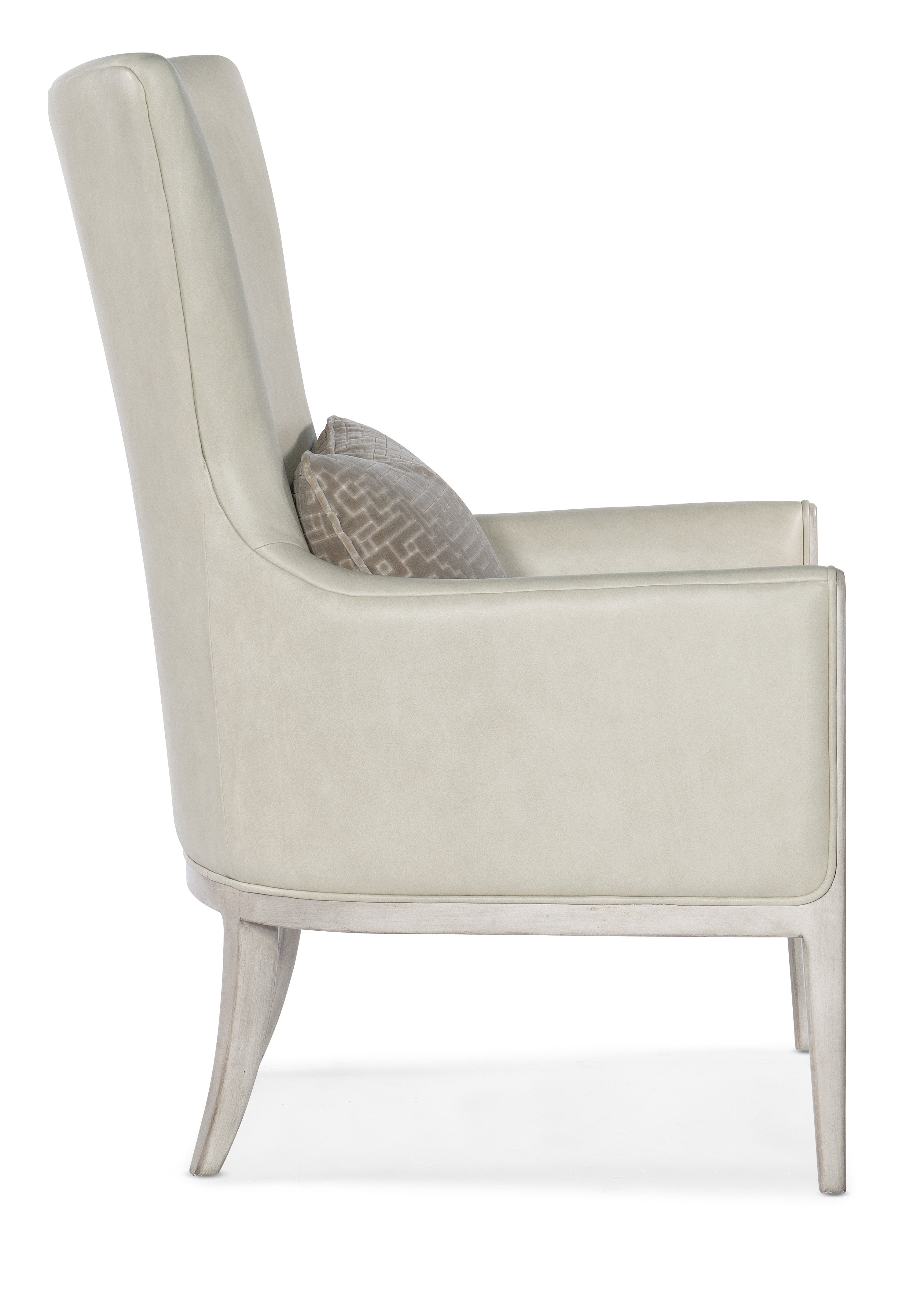 Hooker Furniture Kyndall Club Chair with Accent Pillow in Beige