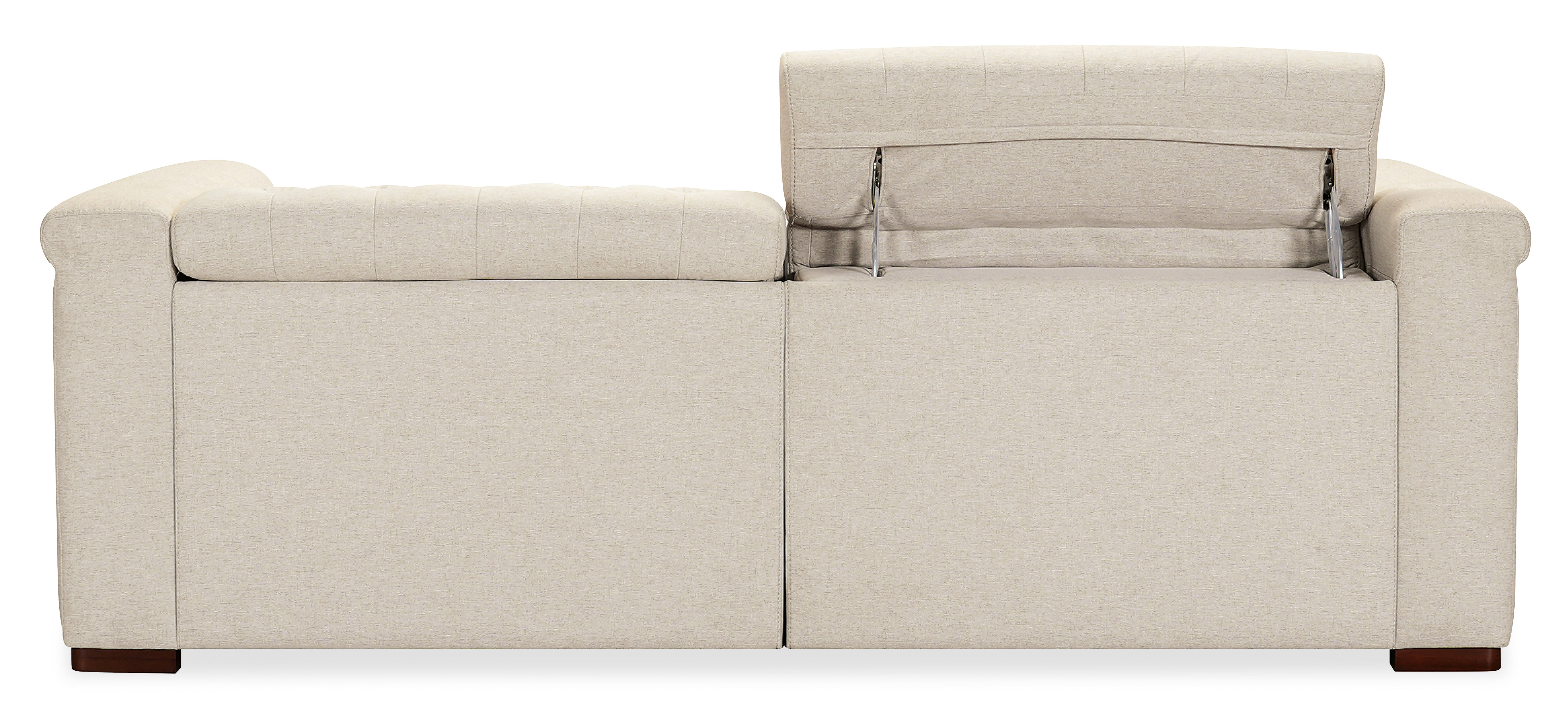 Hooker Furniture Savion Deux Sofa with Power Recliners and Power Headrests in Beige