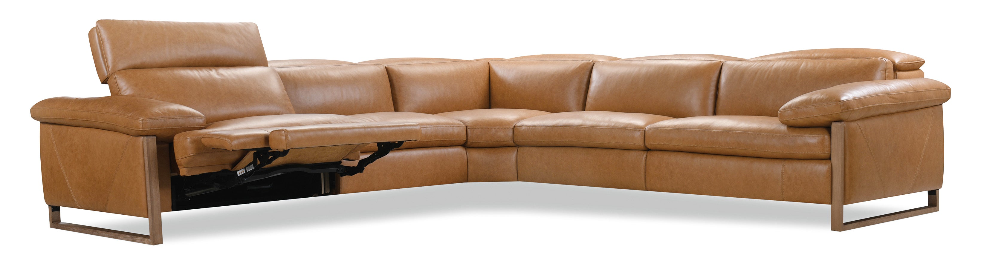 Hooker Furniture Jericho Five-Piece Power Reclining Sectional in Brown