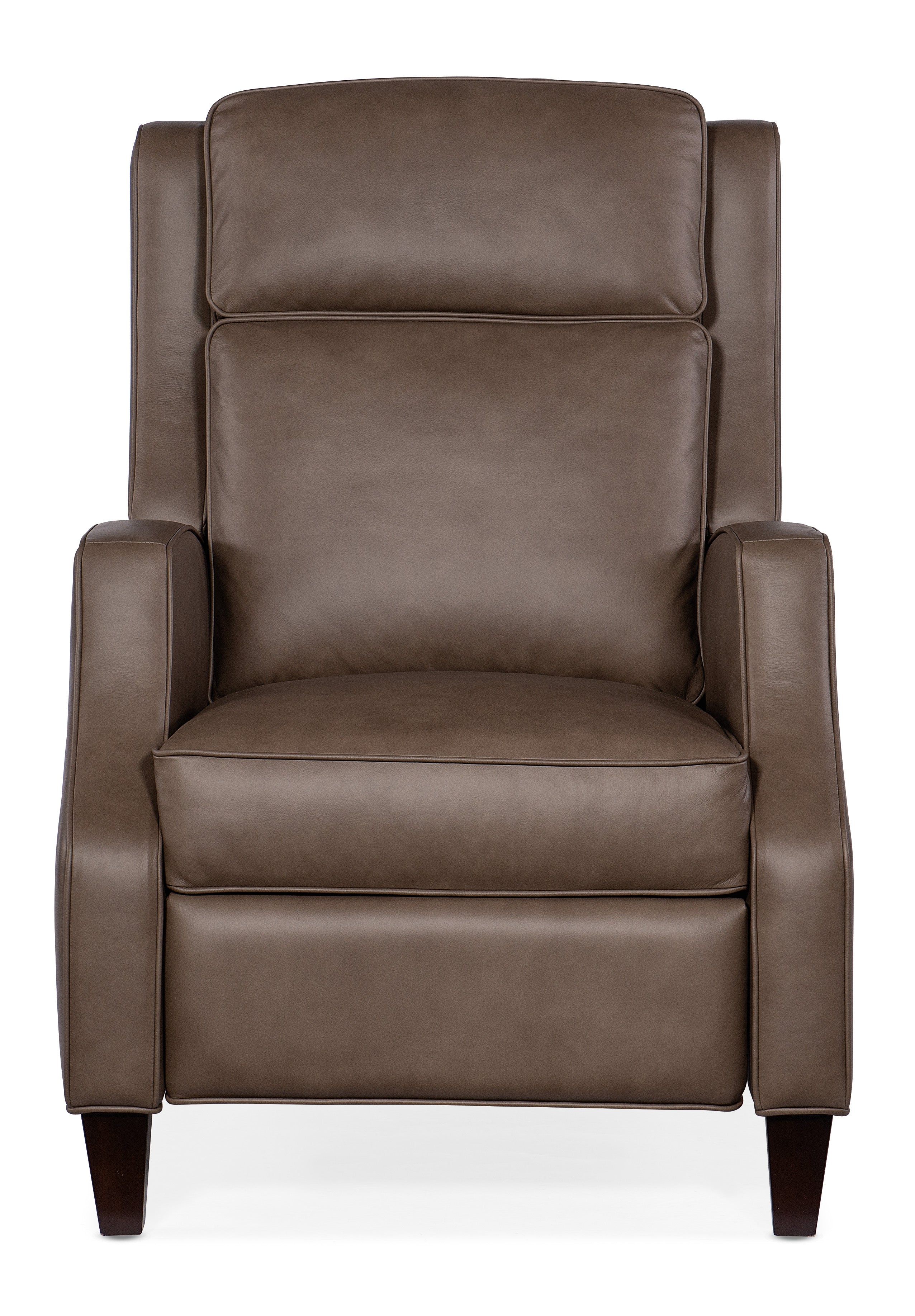 Hooker Furniture Tricia Manual Push Back Recliner in Medium Brown