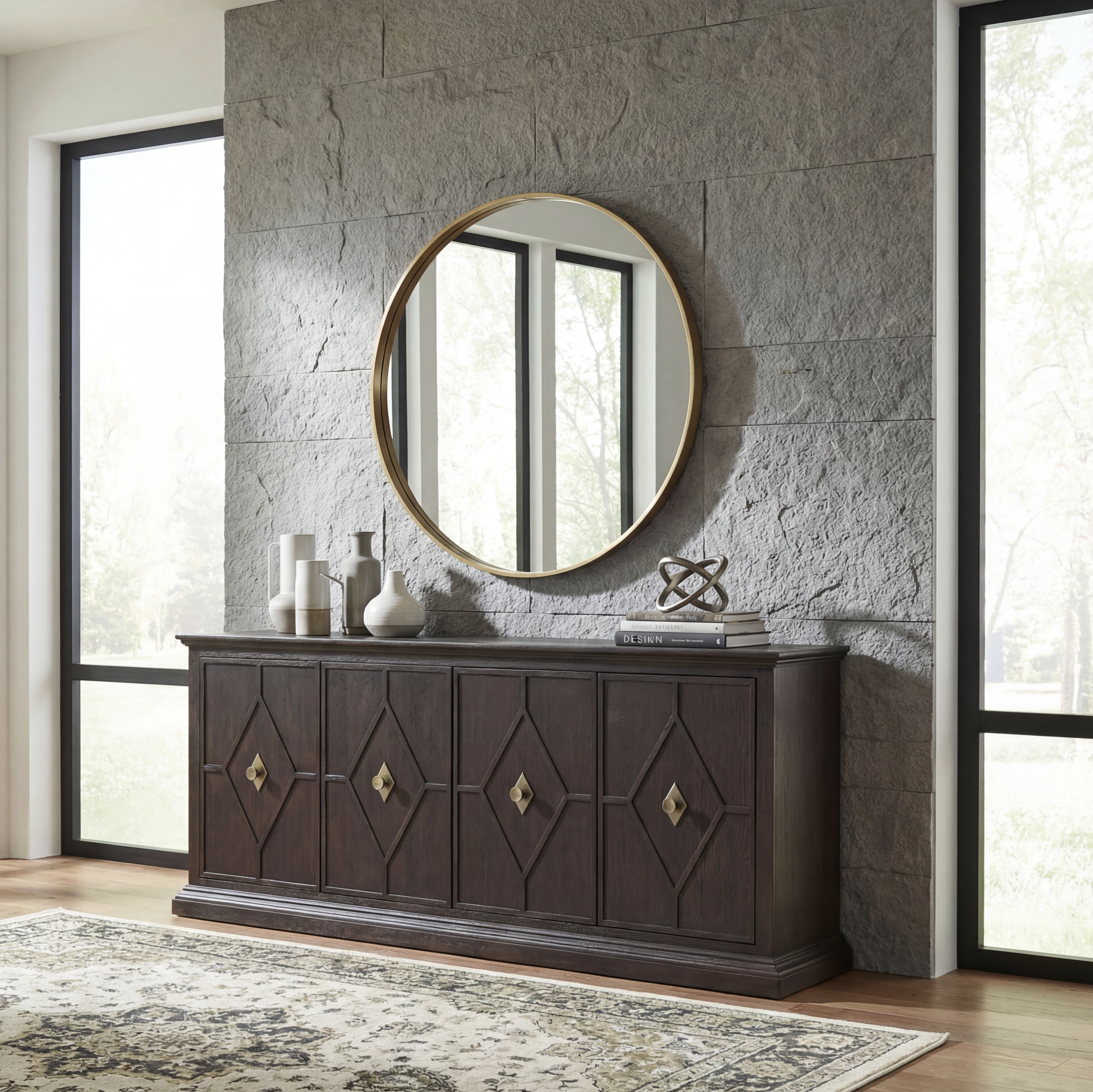 Hooker Furniture Driftwood Entertainment Credenza in Blacks