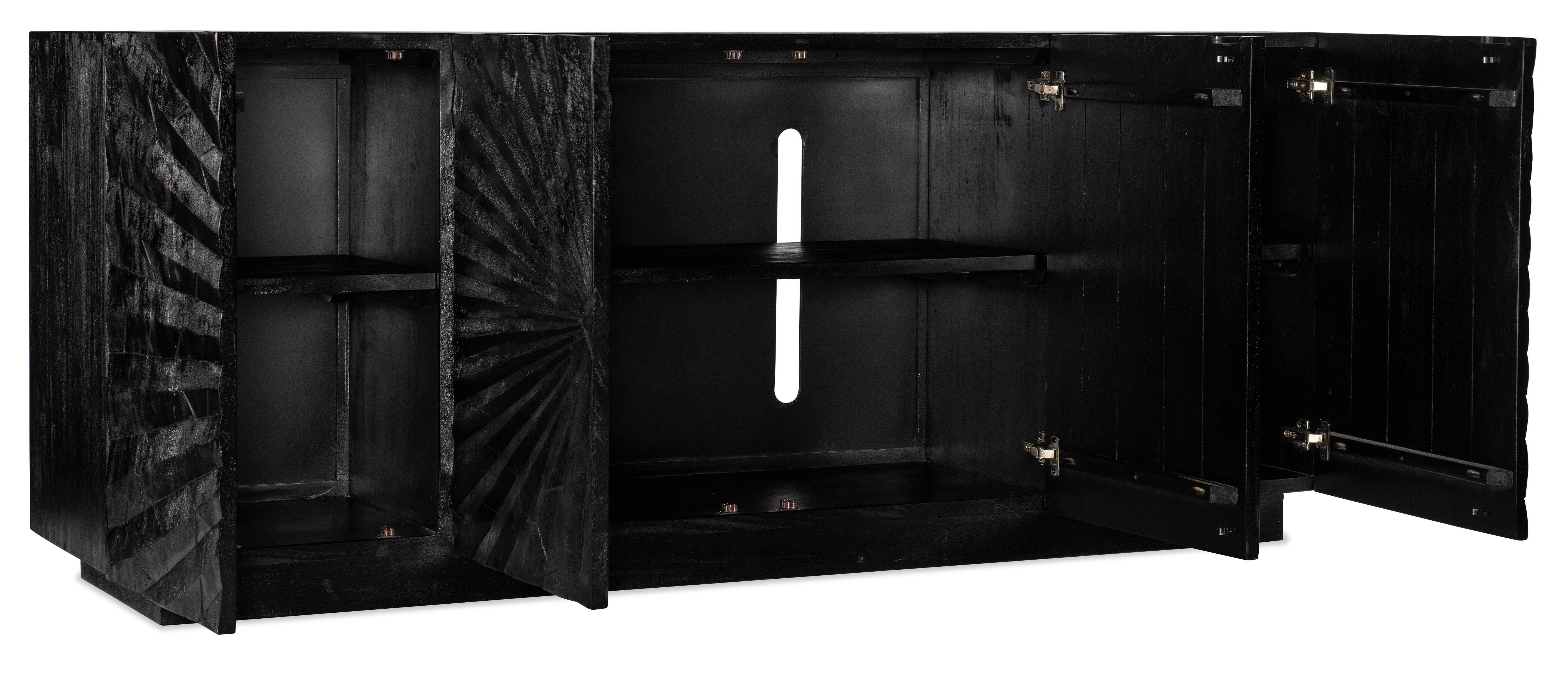 Hooker Furniture Commerce & Market Open Space Entertainment Console in Black