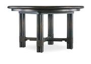Hooker Furniture Retreat Pole Rattan Round Dining Table with 1-20in Leaf