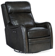 Hooker Furniture Stark Power Swivel Glider Recliner in Brown