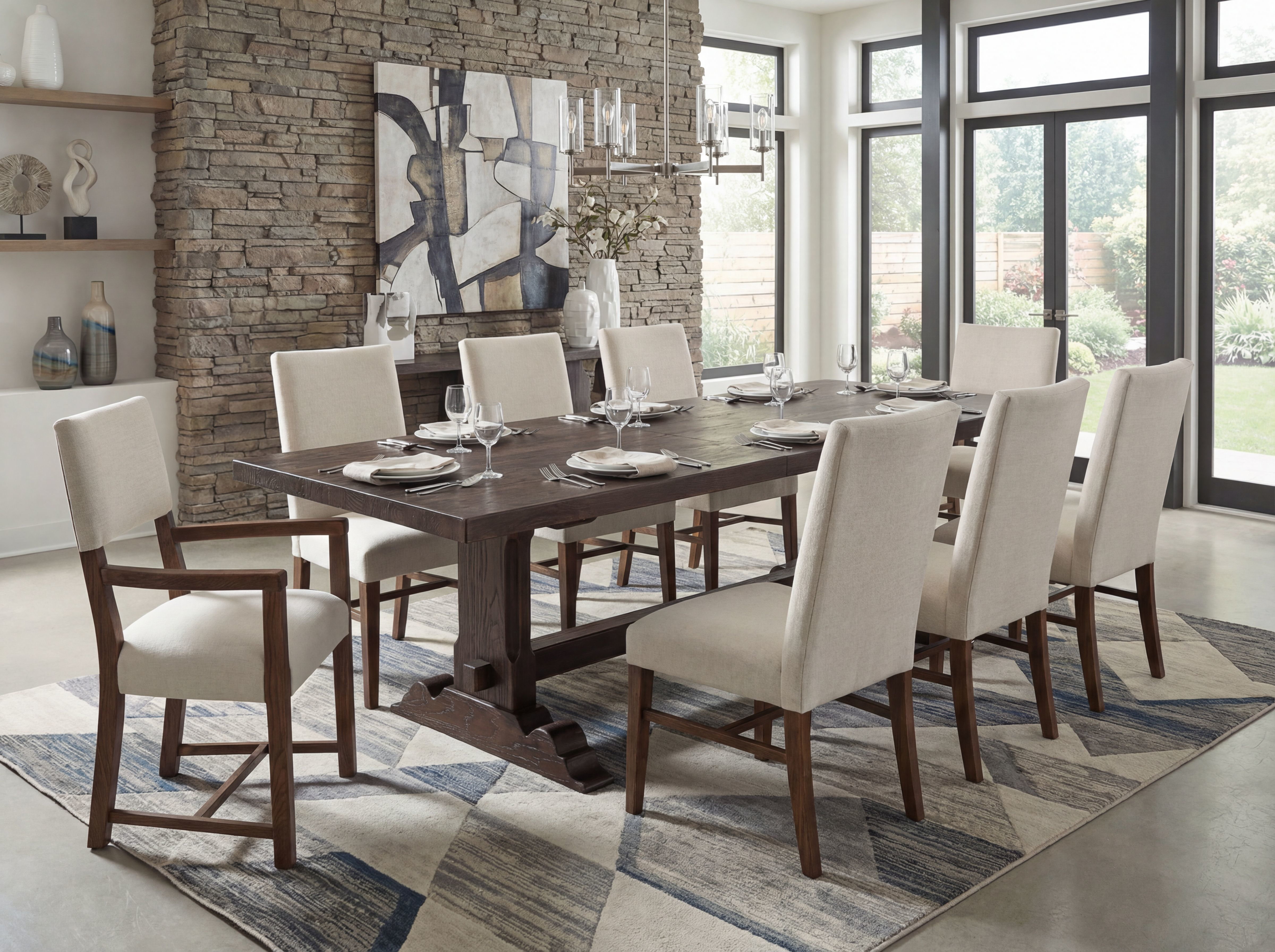 Hooker Furniture Driftwood Rectangle Dining Table with Two 20-inch Leaves
