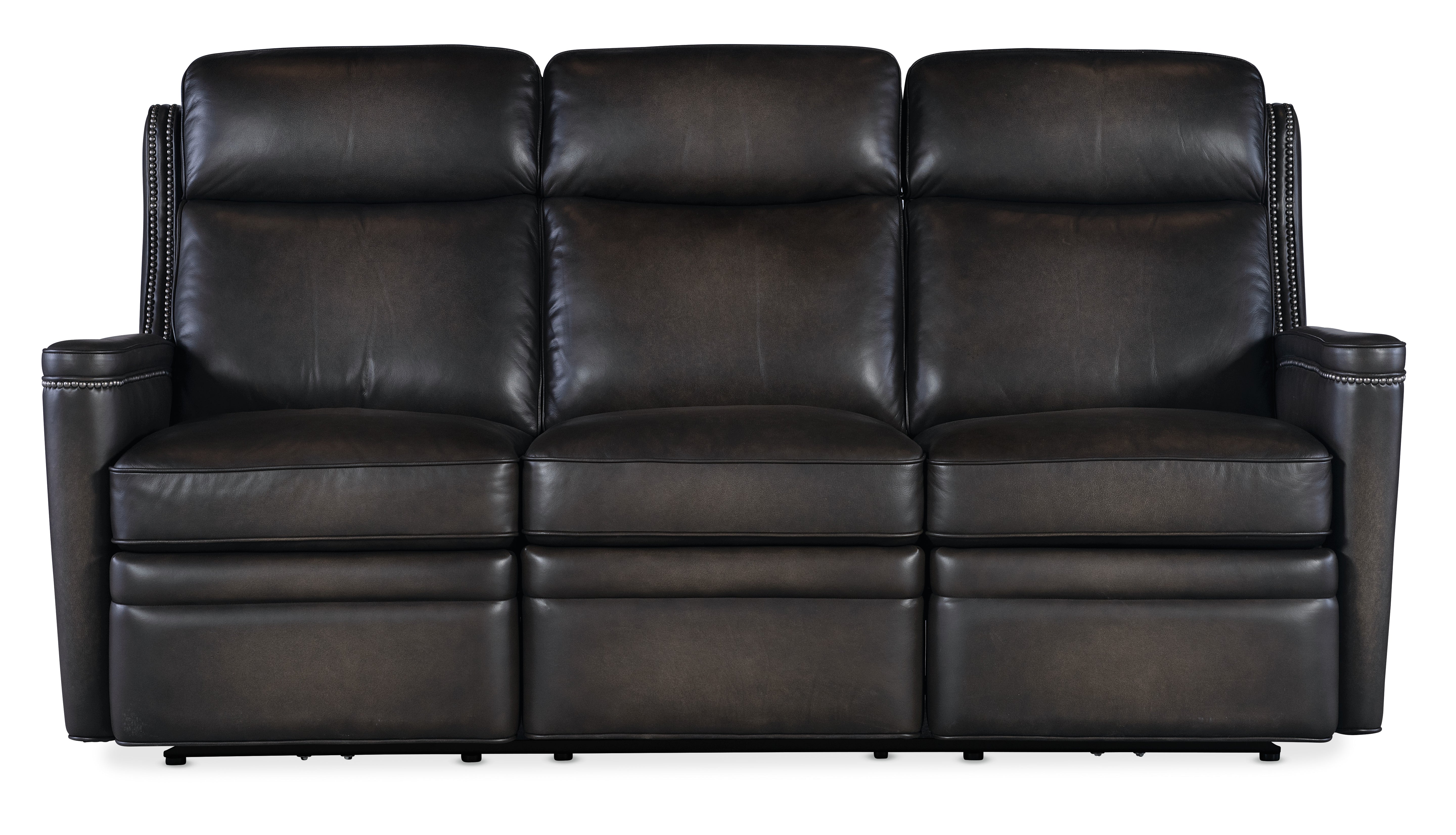 Hooker Furniture Hamilton Power Sofa with Power Headrest in Grey