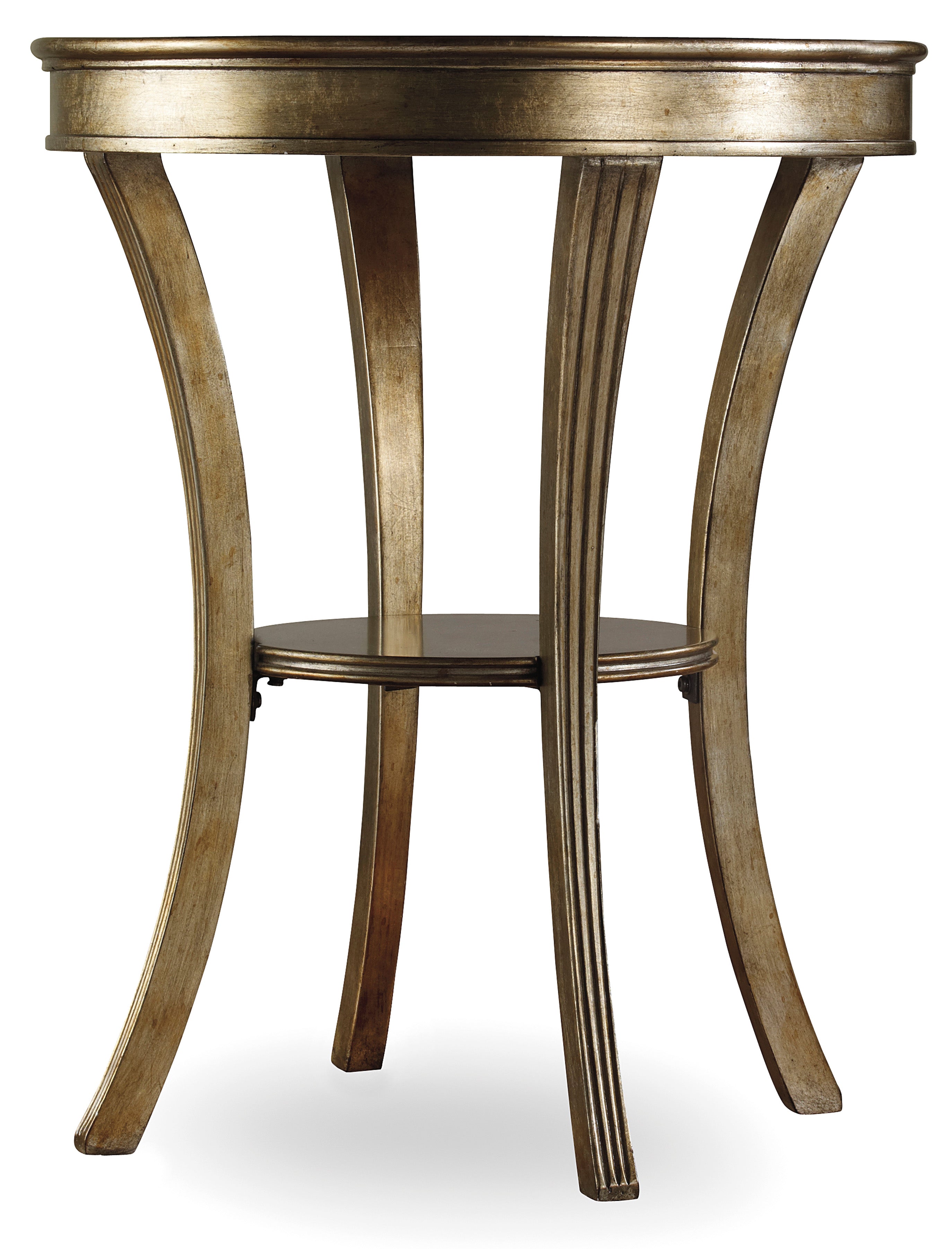 Hooker Furniture Sanctuary Round Mirrored Accent Table - Visage in Gold