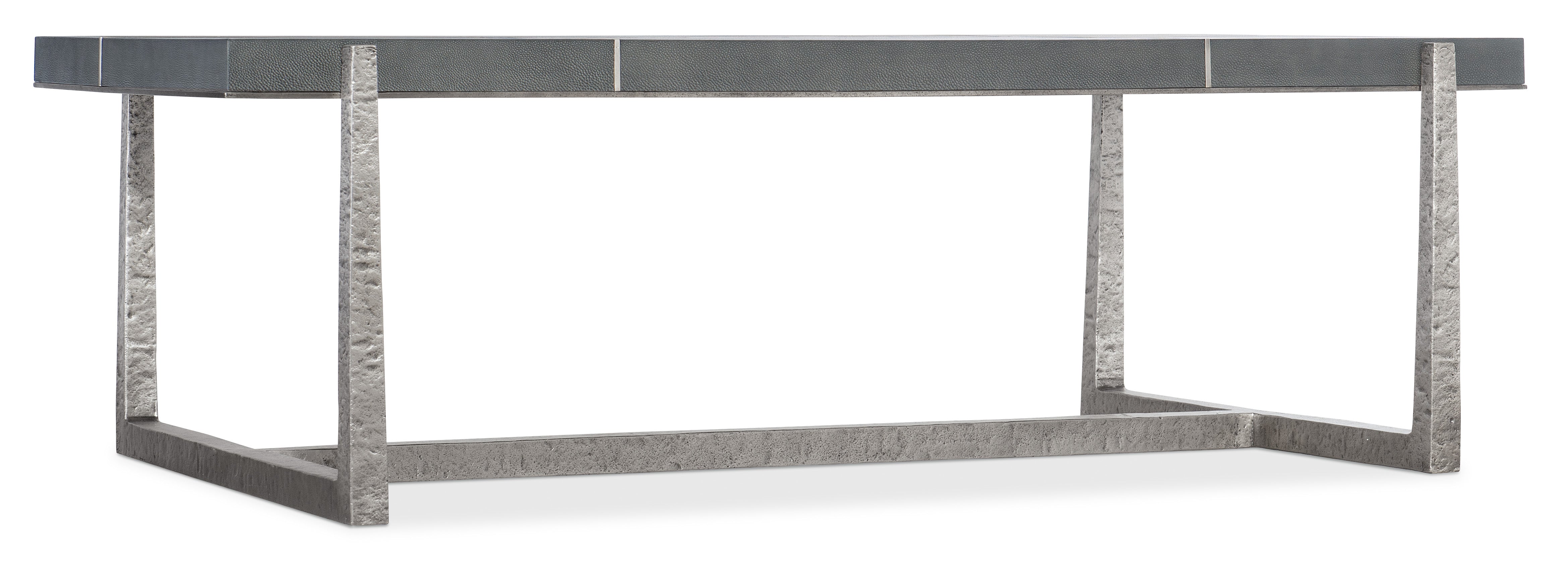 Hooker Furniture Chapman Mixed Media Rectangle Cocktail Table in Grays