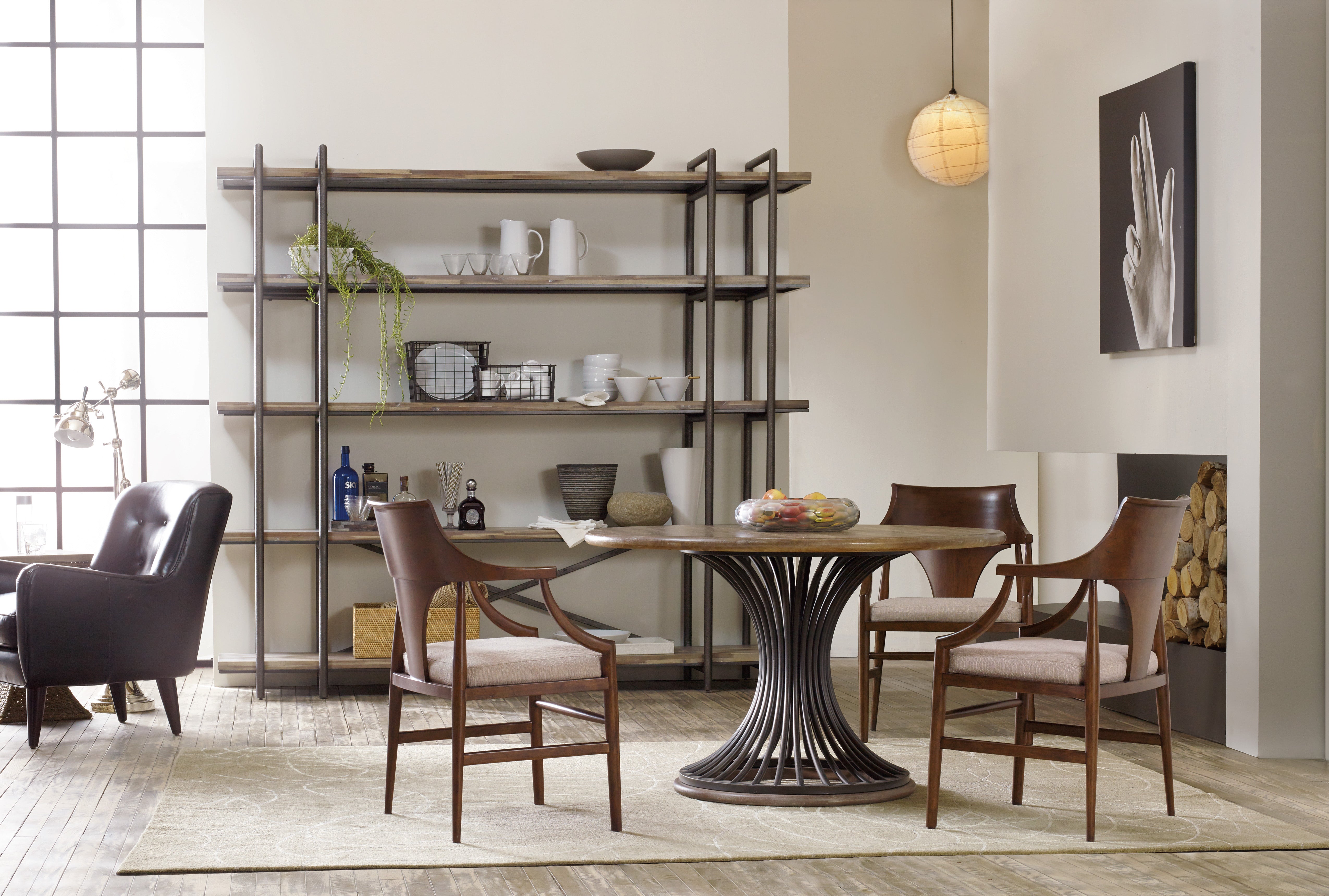 Hooker Furniture Studio 7H Scaffold for Entertainment Console in Light Wood