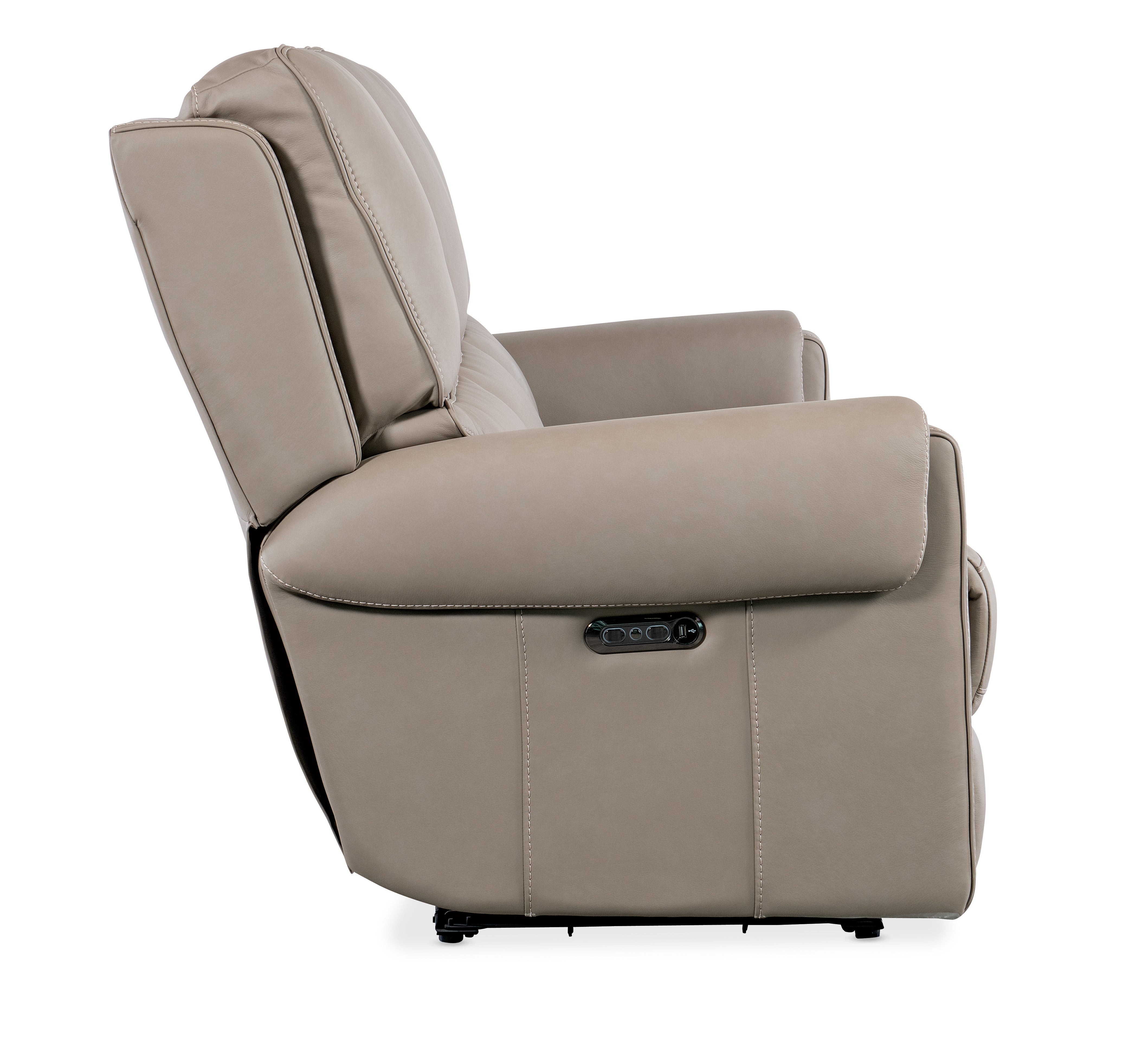 Hooker Furniture Somers Sofa with Power Recline & Power Headrest in Light Gray