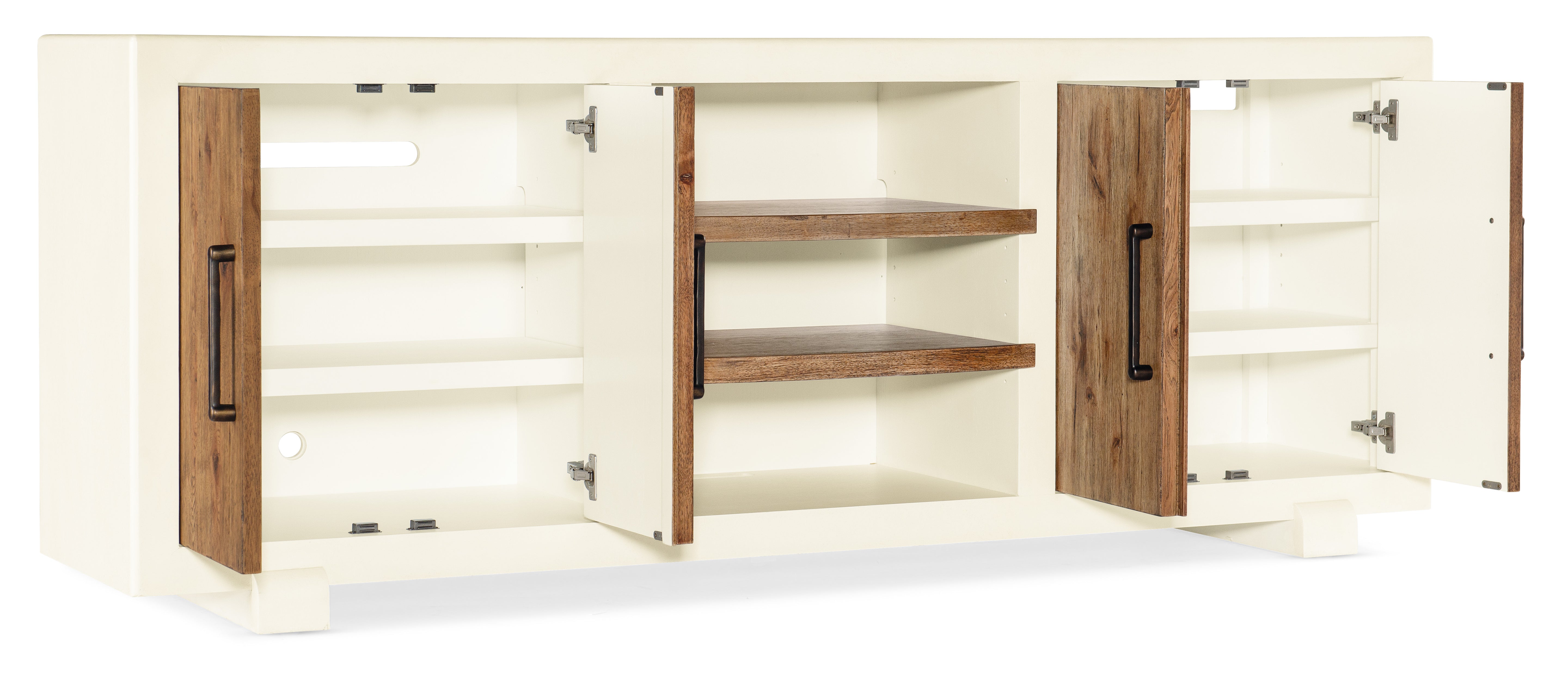 Hooker Furniture Big Sky Tahoe Entertainment Console in Whites/Creams/Beiges