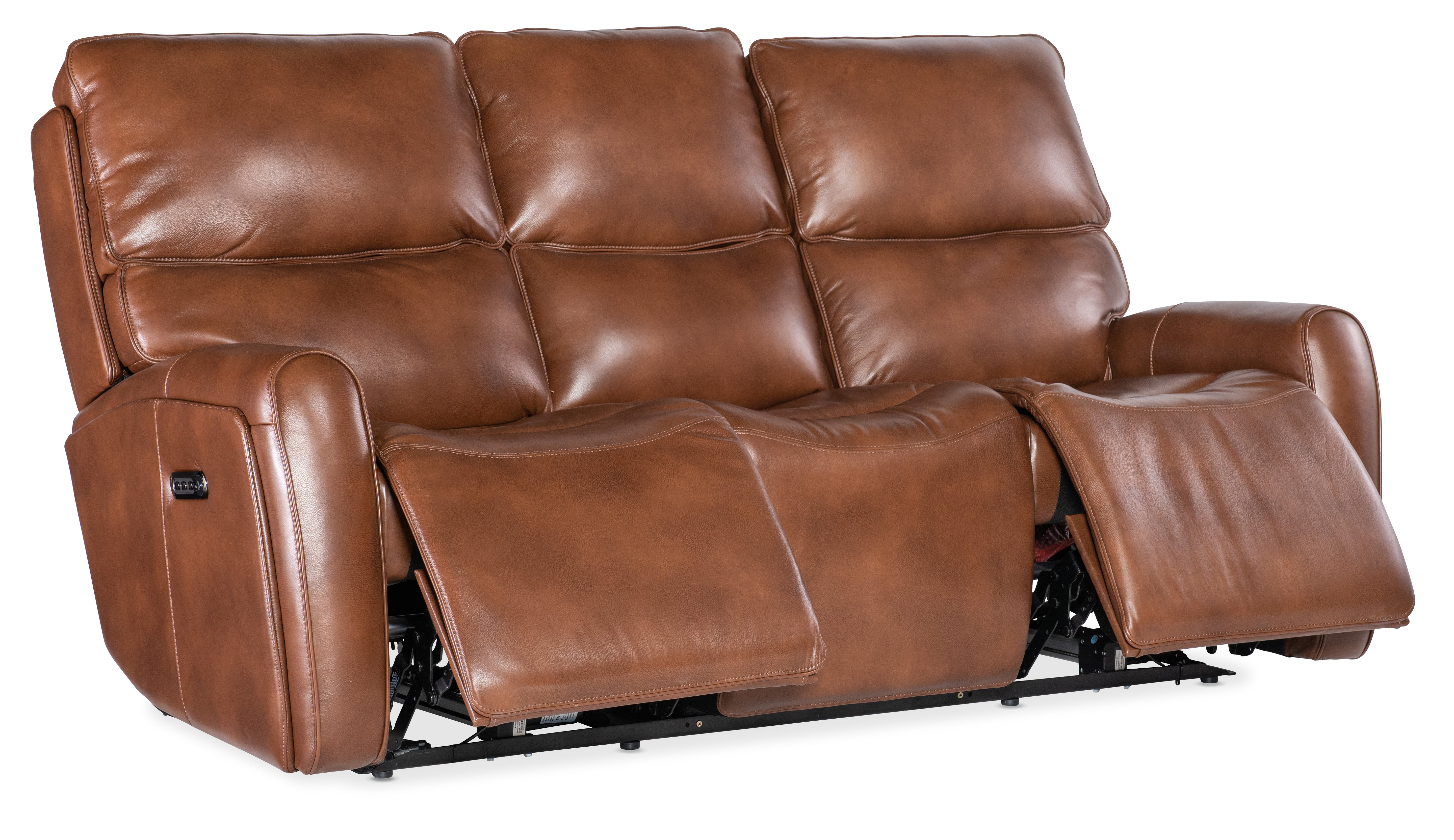 Hooker Furniture Crosby Zero Gravity Power Sofa with Power Headrest and Lumbar in Brown