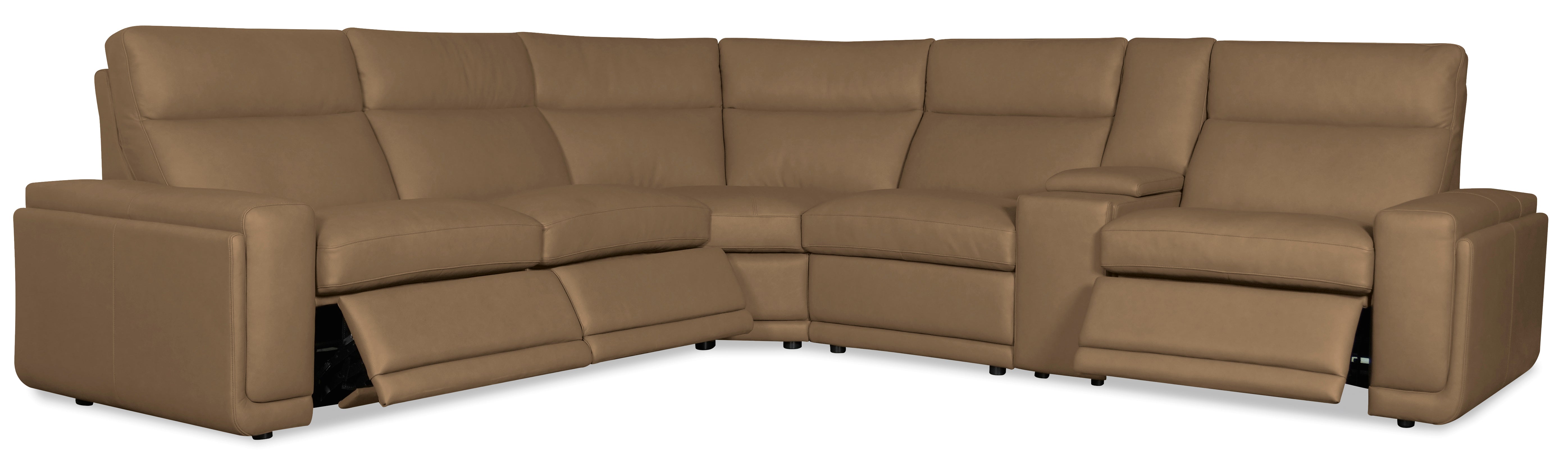 Hooker Furniture Simone Six-Piece Power Reclining Sectional in Brown
