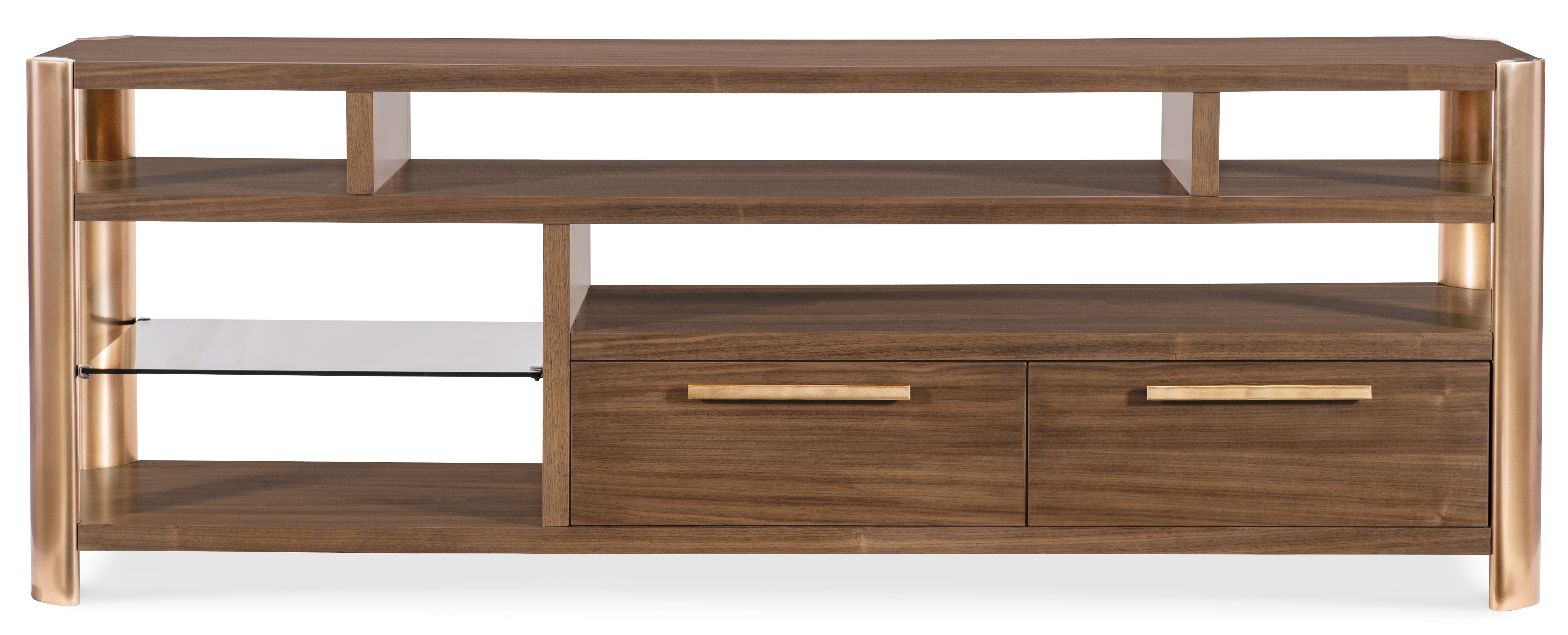 Hooker Furniture Eleana Entertainment Console in Medium Wood