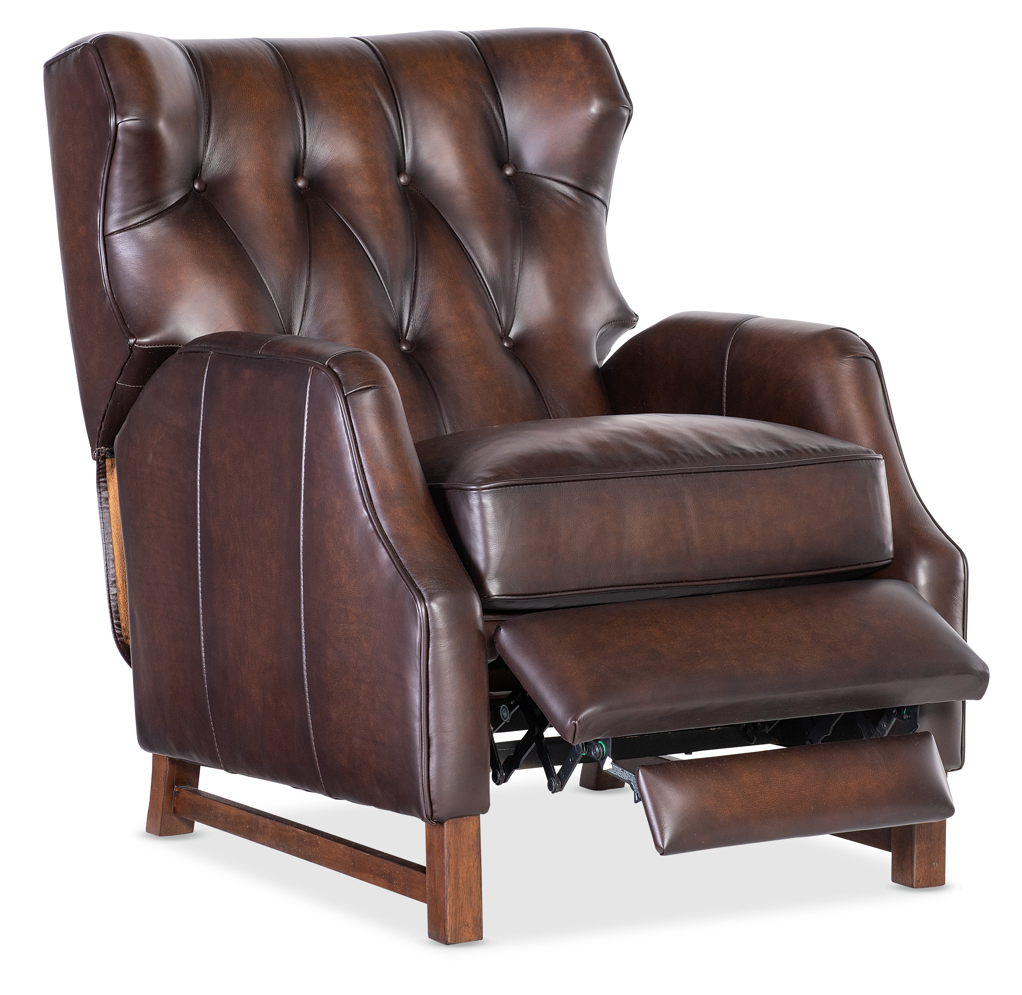 Hooker Furniture Henderson Press Back Recliner in Brown