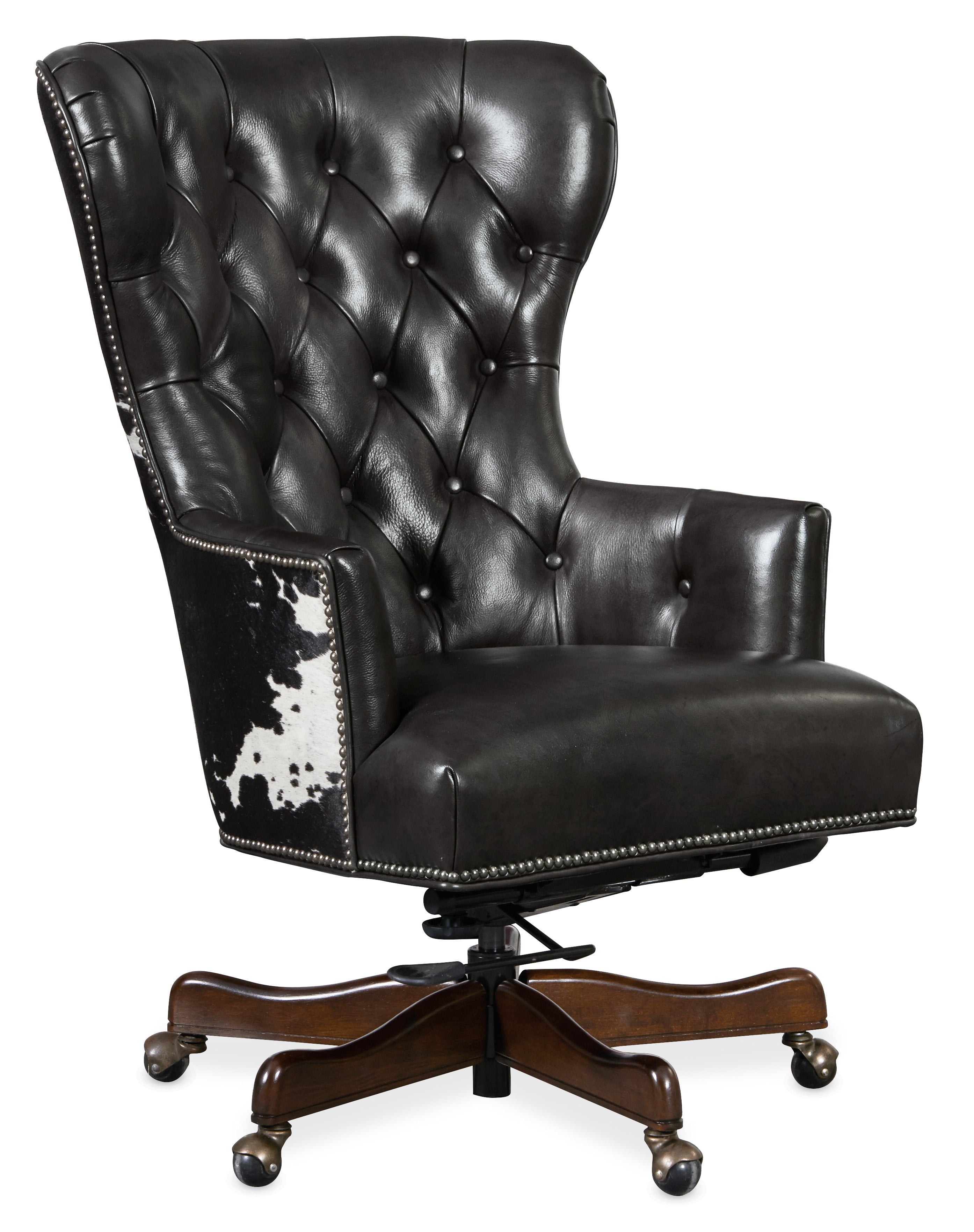 Hooker Furniture Katherine Executive Swivel Tilt Chair with Black & White HOH