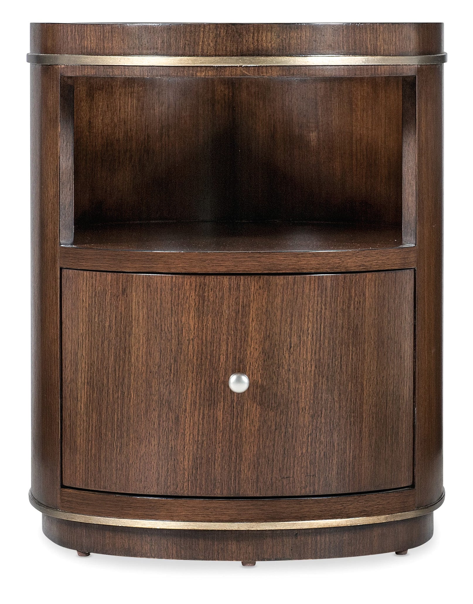 Hooker Furniture Melange Contours Side Table in Dark Wood