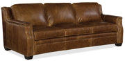 Hooker Furniture Yates Stationary Sofa in Dark Wood