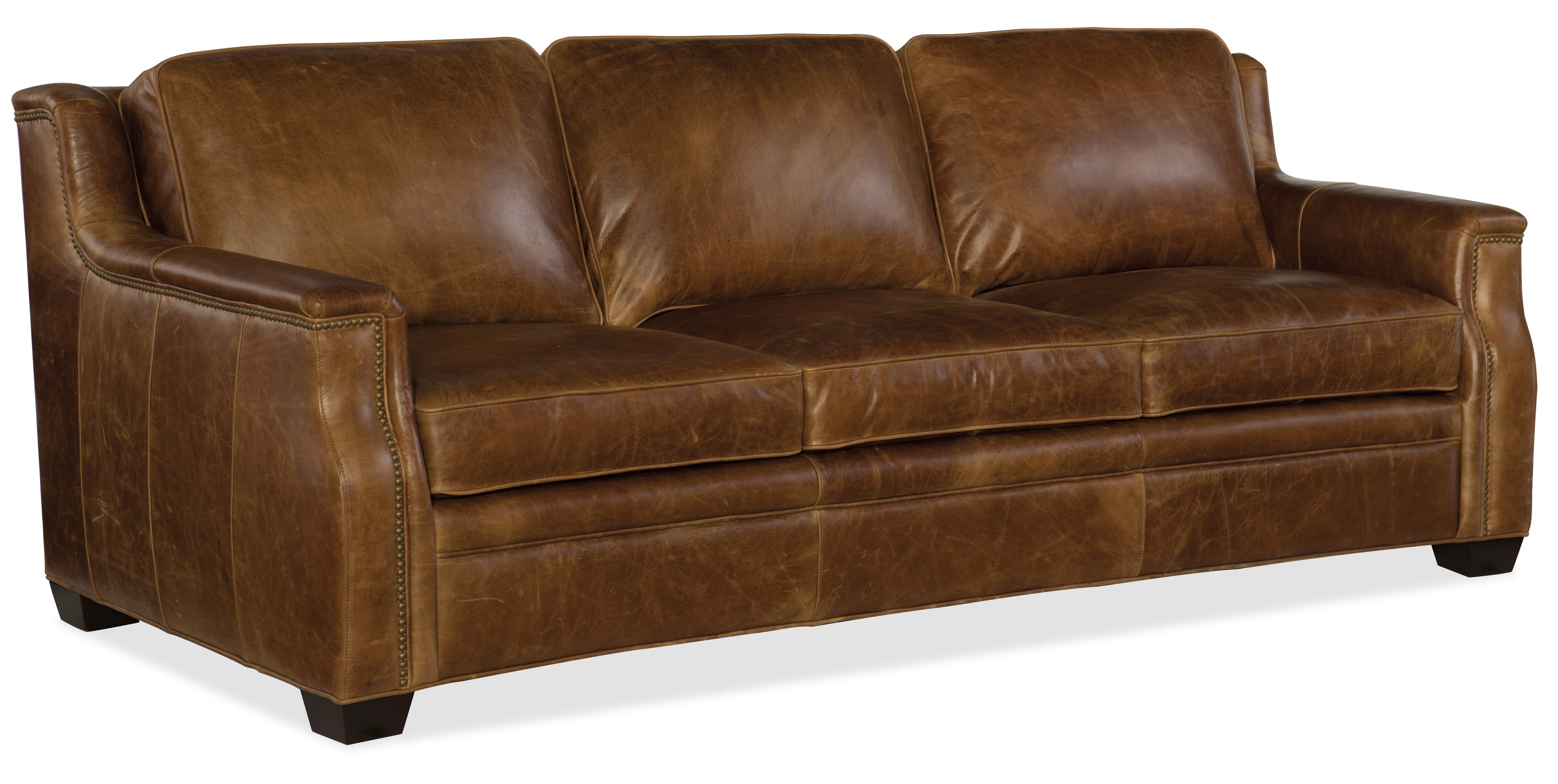 Hooker Furniture Yates Stationary Sofa in Dark Wood