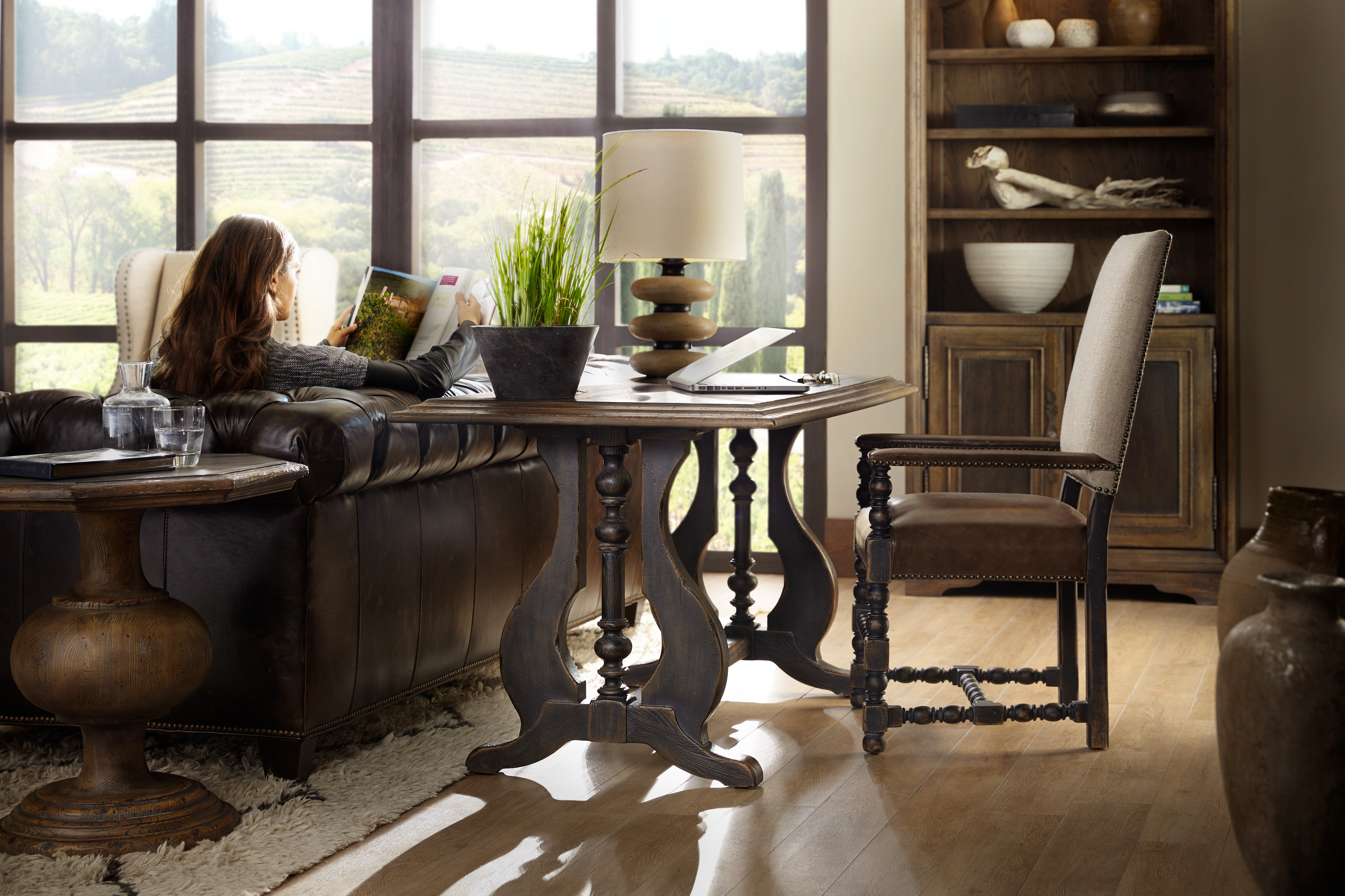 Hooker Furniture Mason End Table in Dark Wood