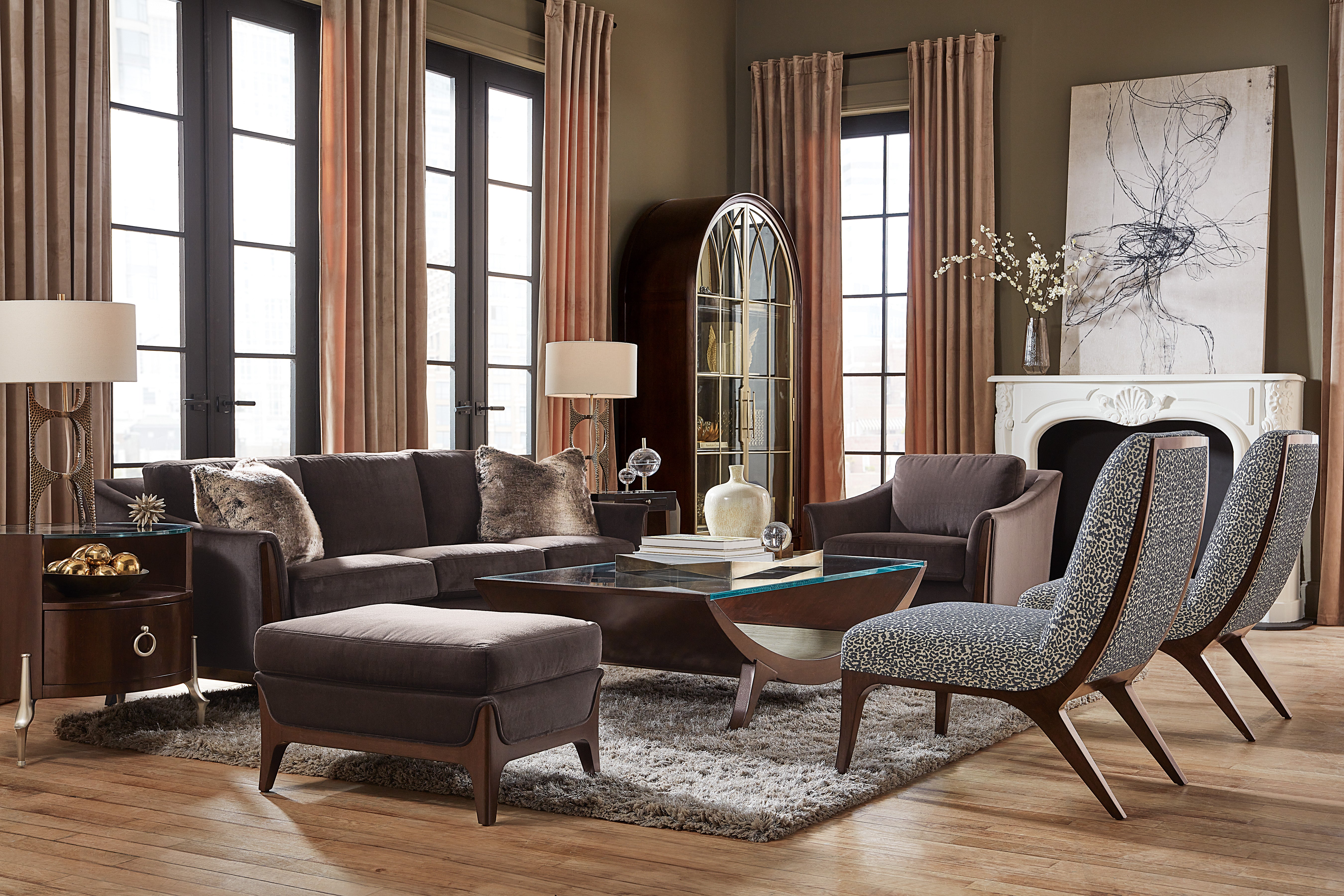 Hooker Furniture Sophia Chair in Brown