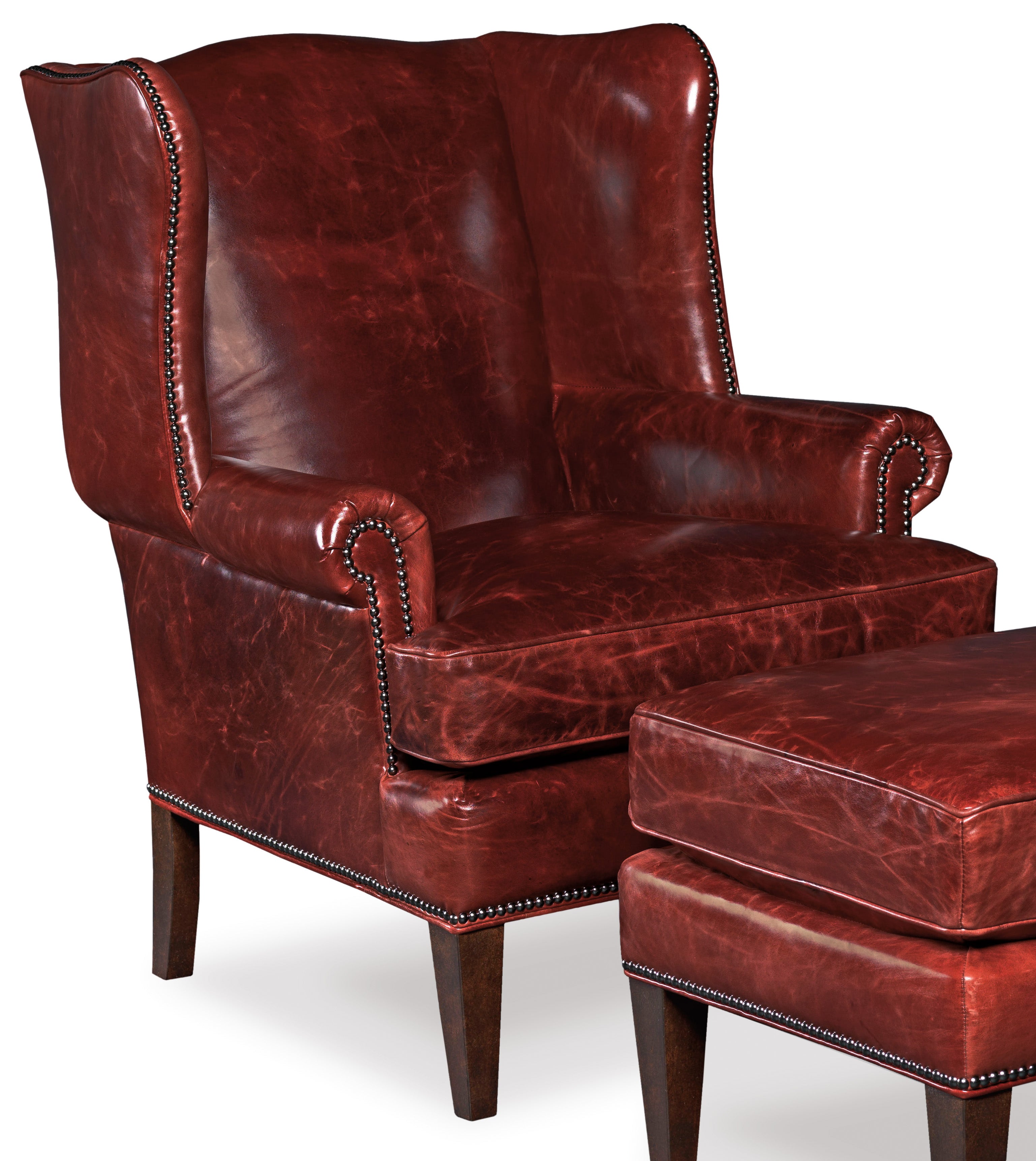 Hooker Furniture Blakeley Club Chair in Dark Red