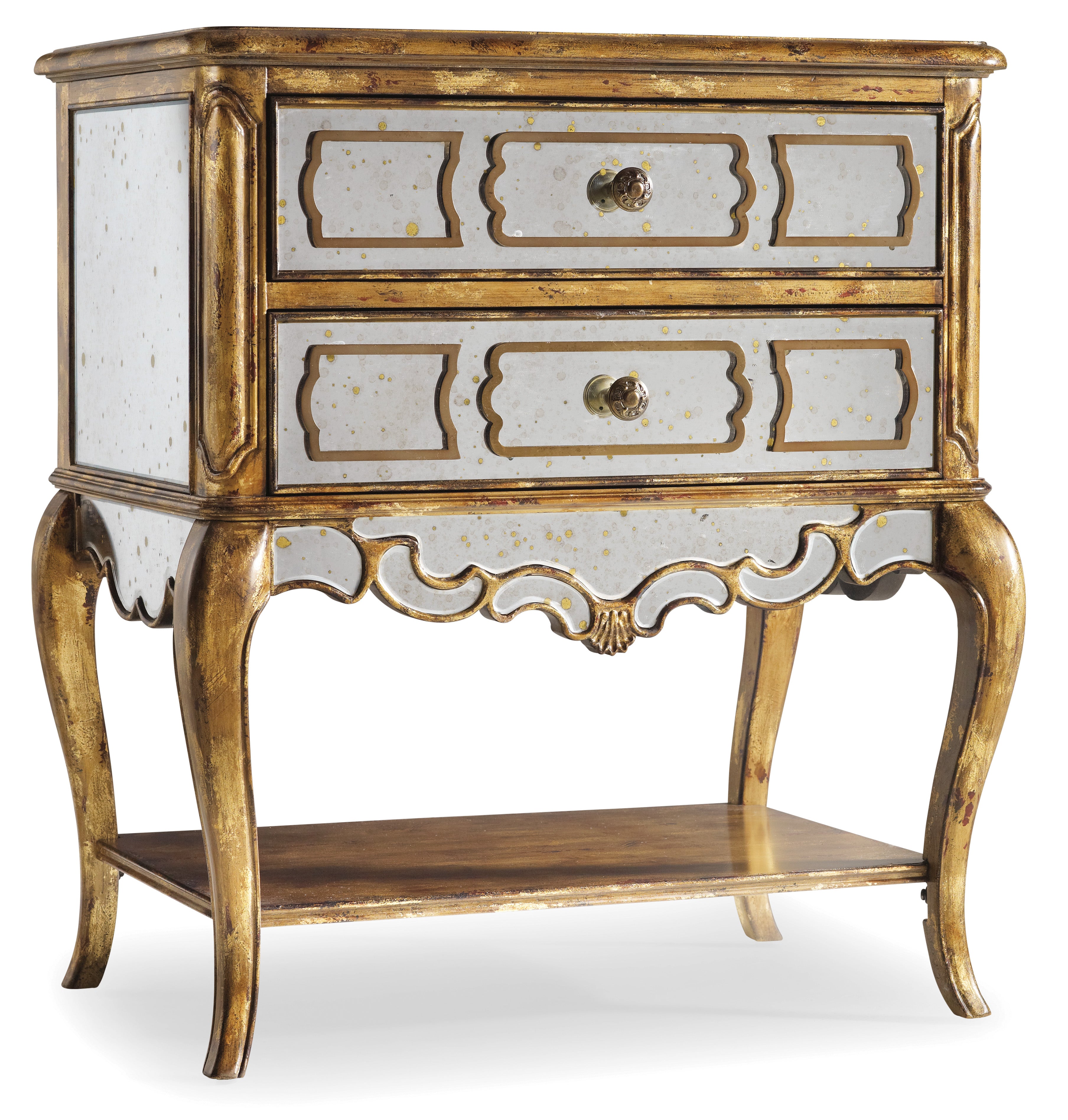 Hooker Furniture Sanctuary Mirrored Leg Nightstand - Bling