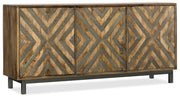Hooker Furniture Serramonte 69in Entertainment/Accent Console in Medium Brown