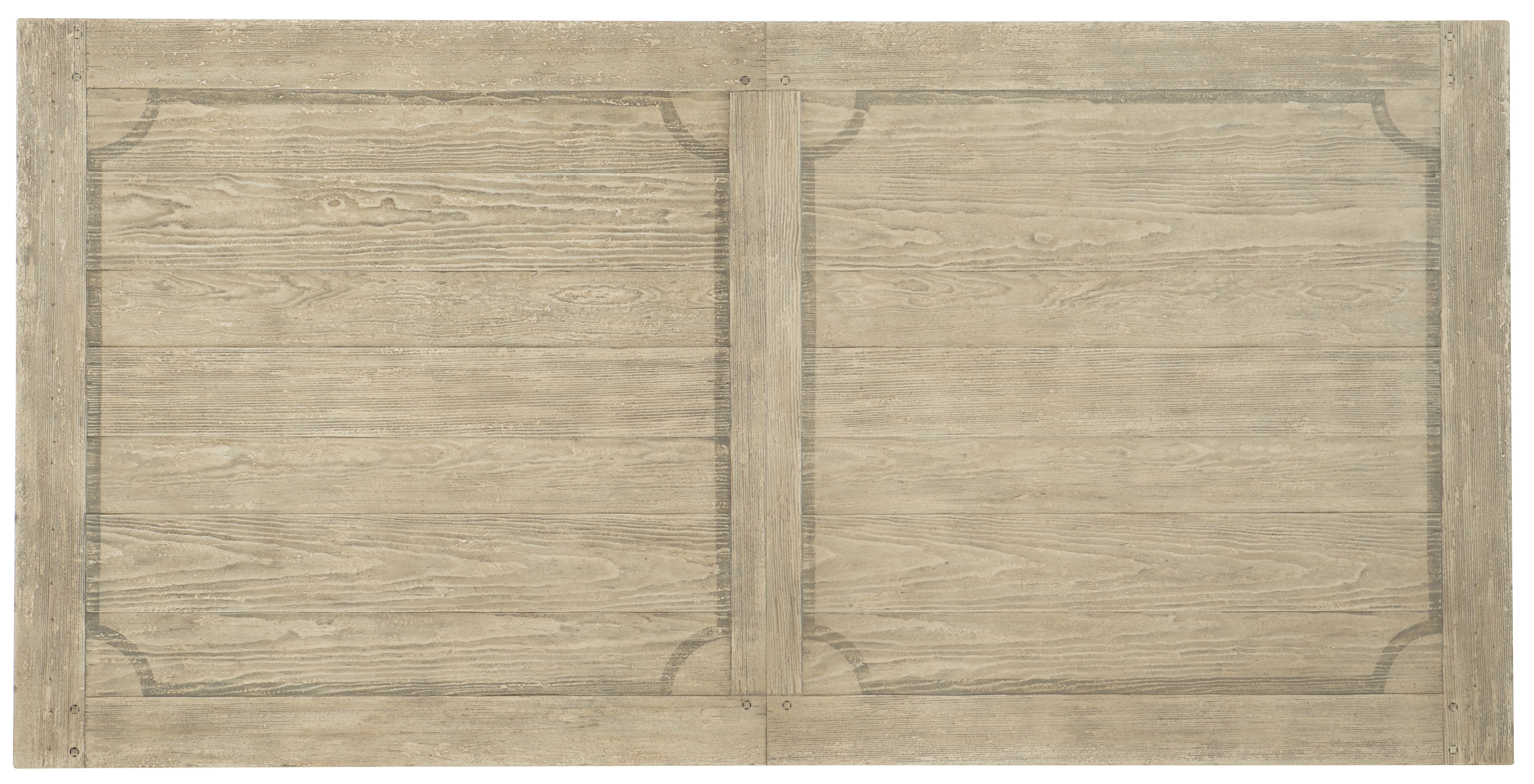 Hooker Furniture Ciao Bella 84in Trestle Table with 2-18in Leaves-Flaky White/Black