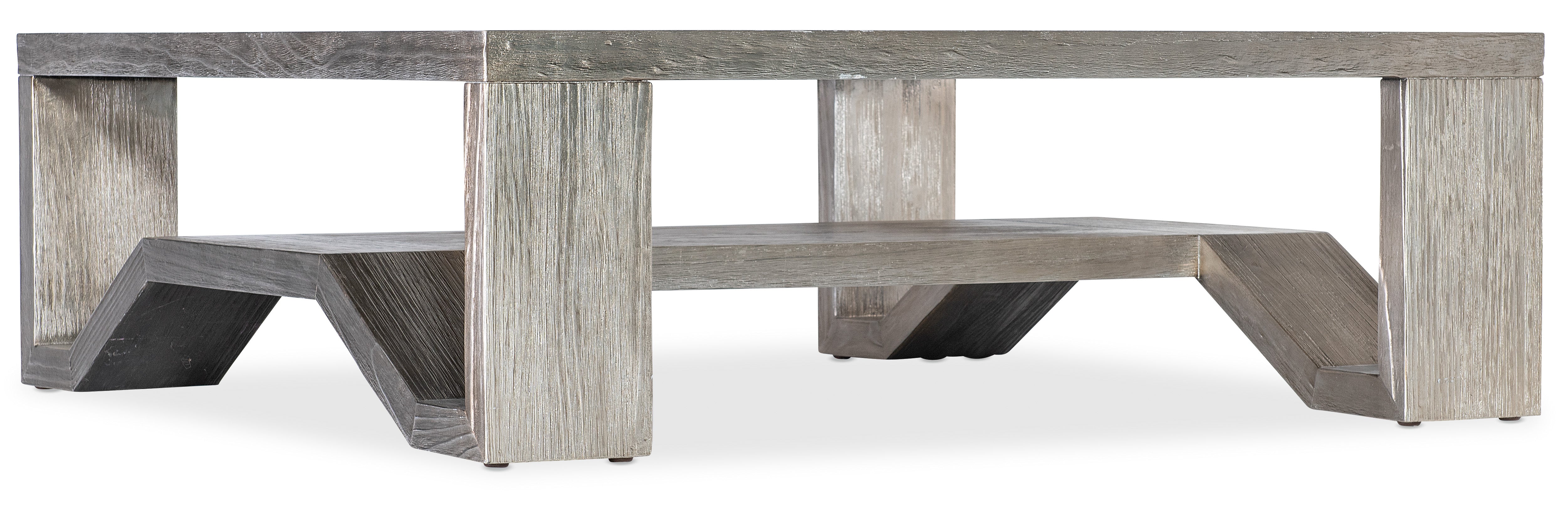 Hooker Furniture Melange Saber Cocktail Table in Silvers