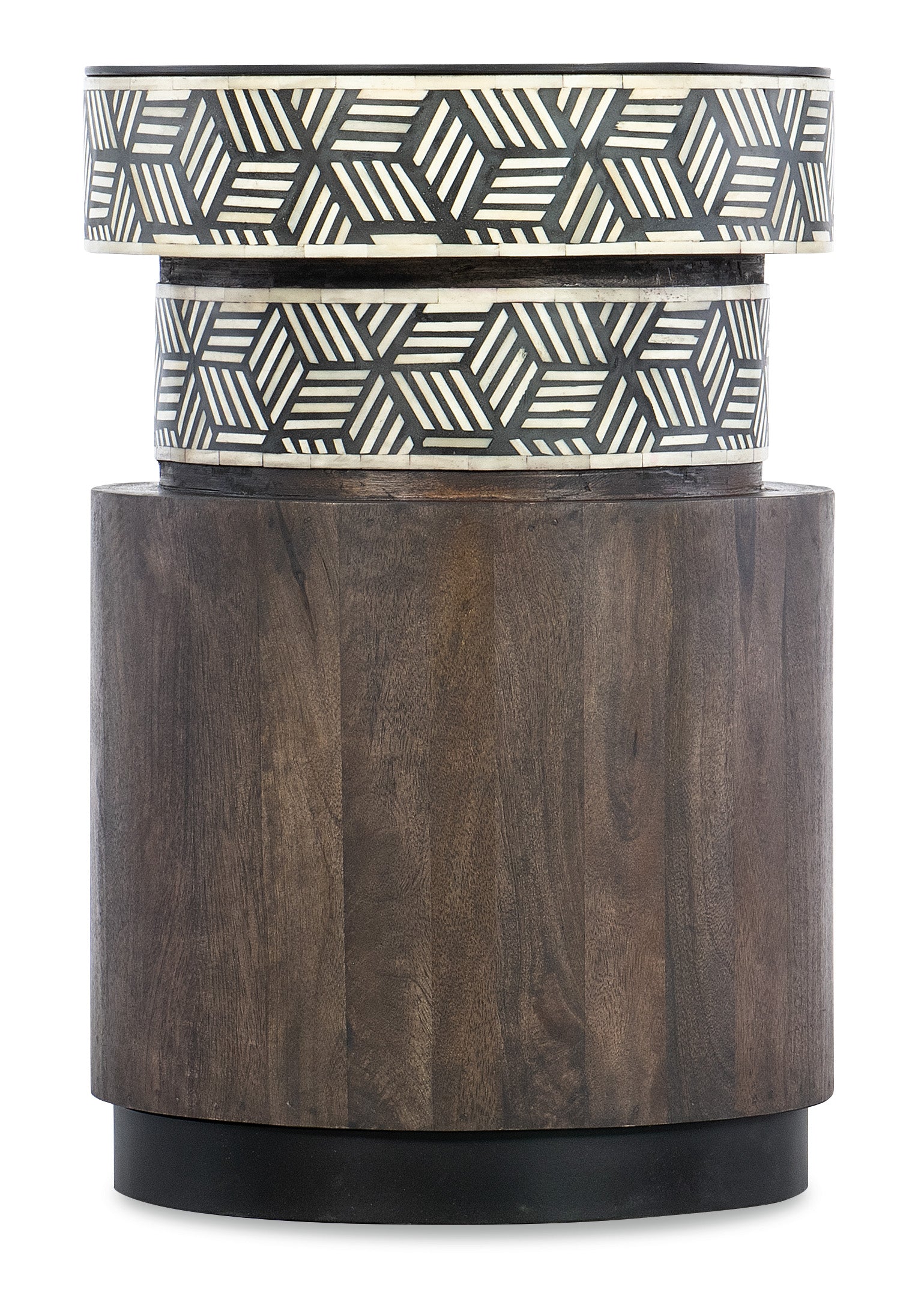 Hooker Furniture Commerce & Market Vector Round Side Table in Dark Brown